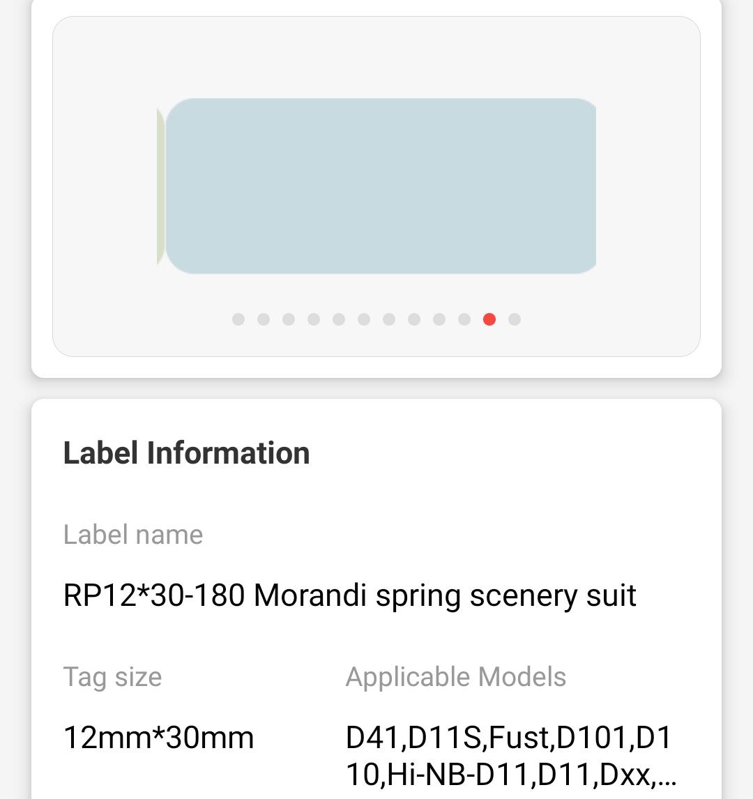 NB137 - Niimbot - D11 / D101 / D110 / H1S - 12x30mm - 180 Spring Edition Labels - 12 Rolls