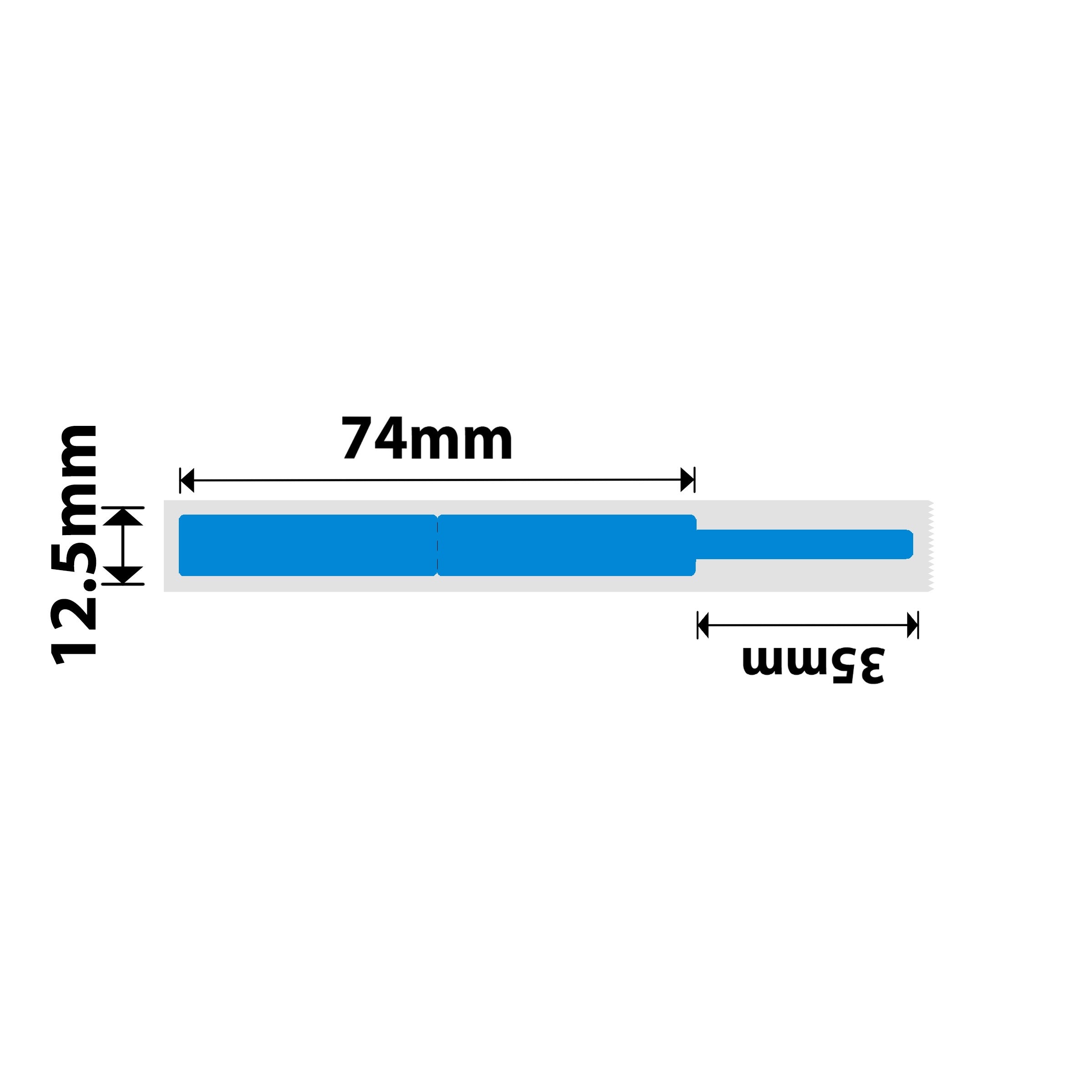 NB143 - Niimbot - D11 / D101 / D110 / H1S - 12.5x109mm - 60 Blue Cable Labels