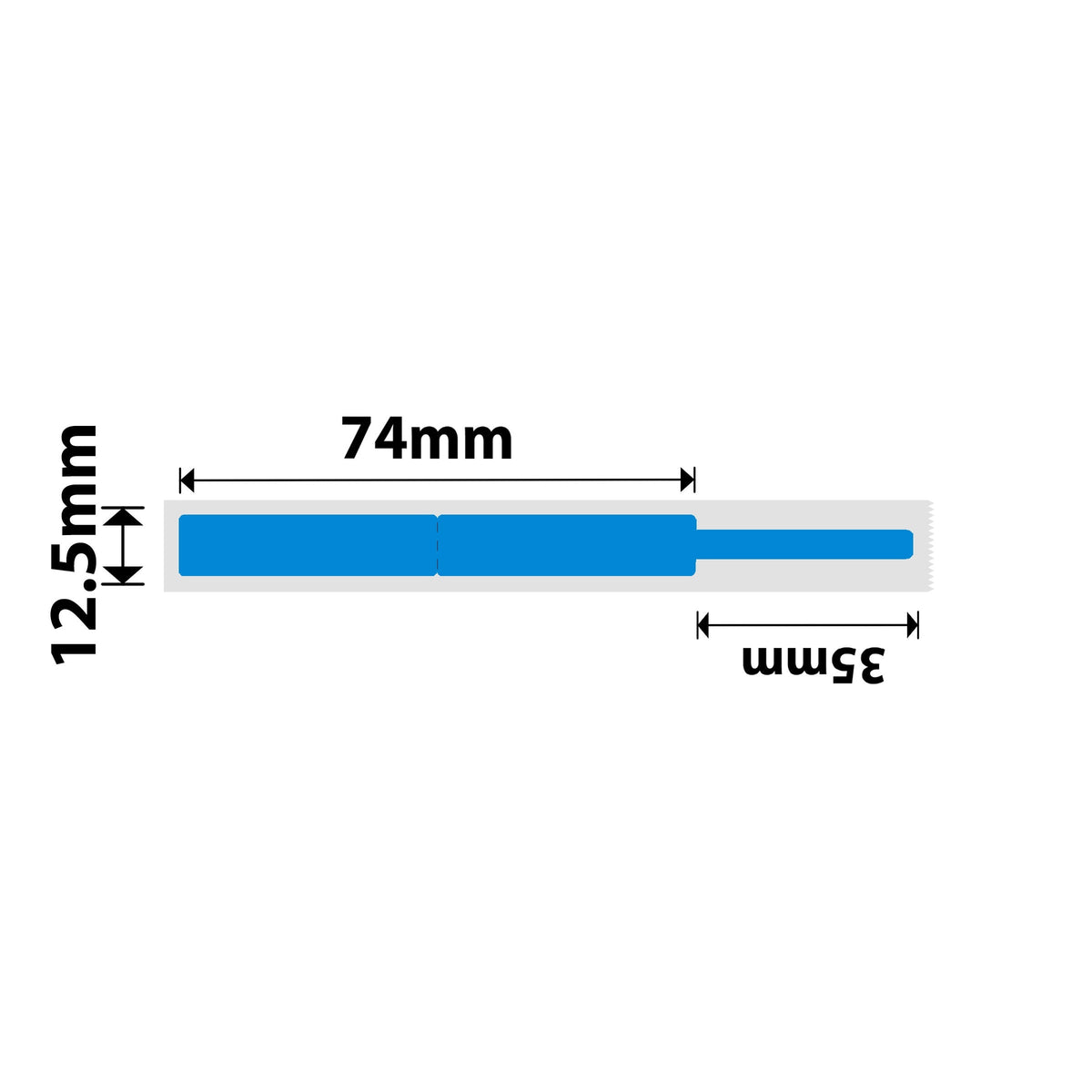 NIIMBOT - D Range - 12.5x109mm - Blue Cable - 60 Labels