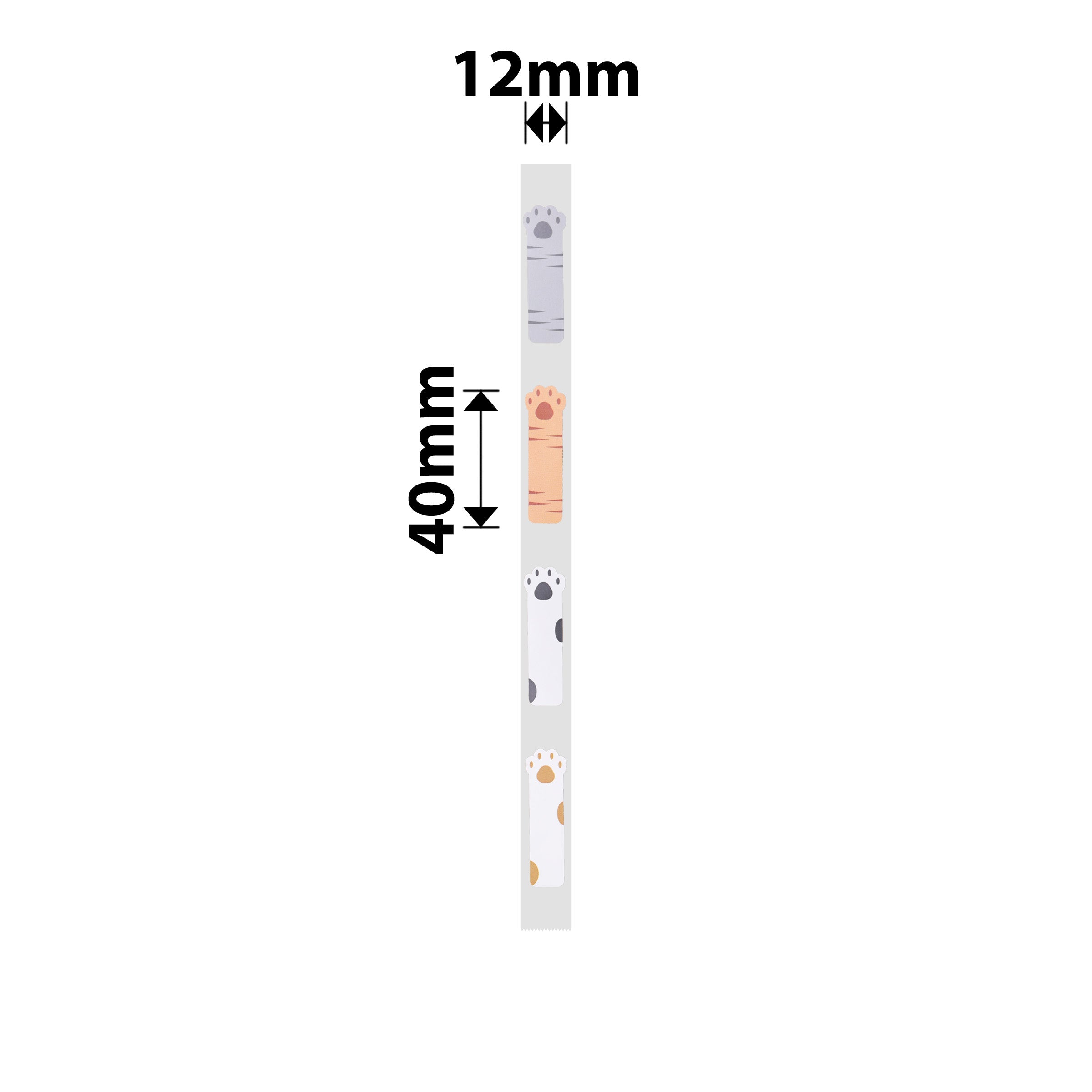 NB145 - NIIMBOT - D11 / D101 / D110 / H1S - RP12X40MM - 160 LABELS PER ROLL - CAT PAW DESIGN