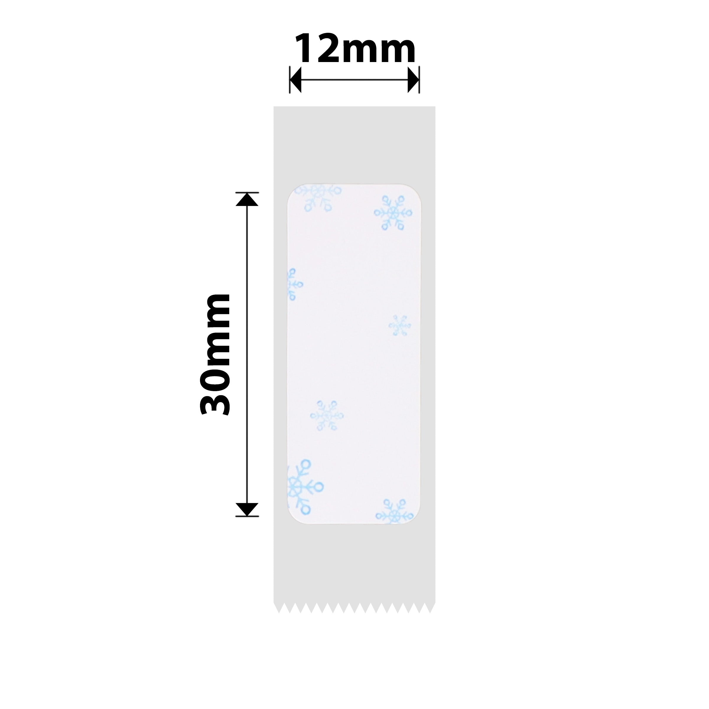 NB148 - NIIMBOT - D11 / D101 / D110 / H1S - 12X30MM - 210 THERMAL LABELS - BLUE SNOW DESIGN