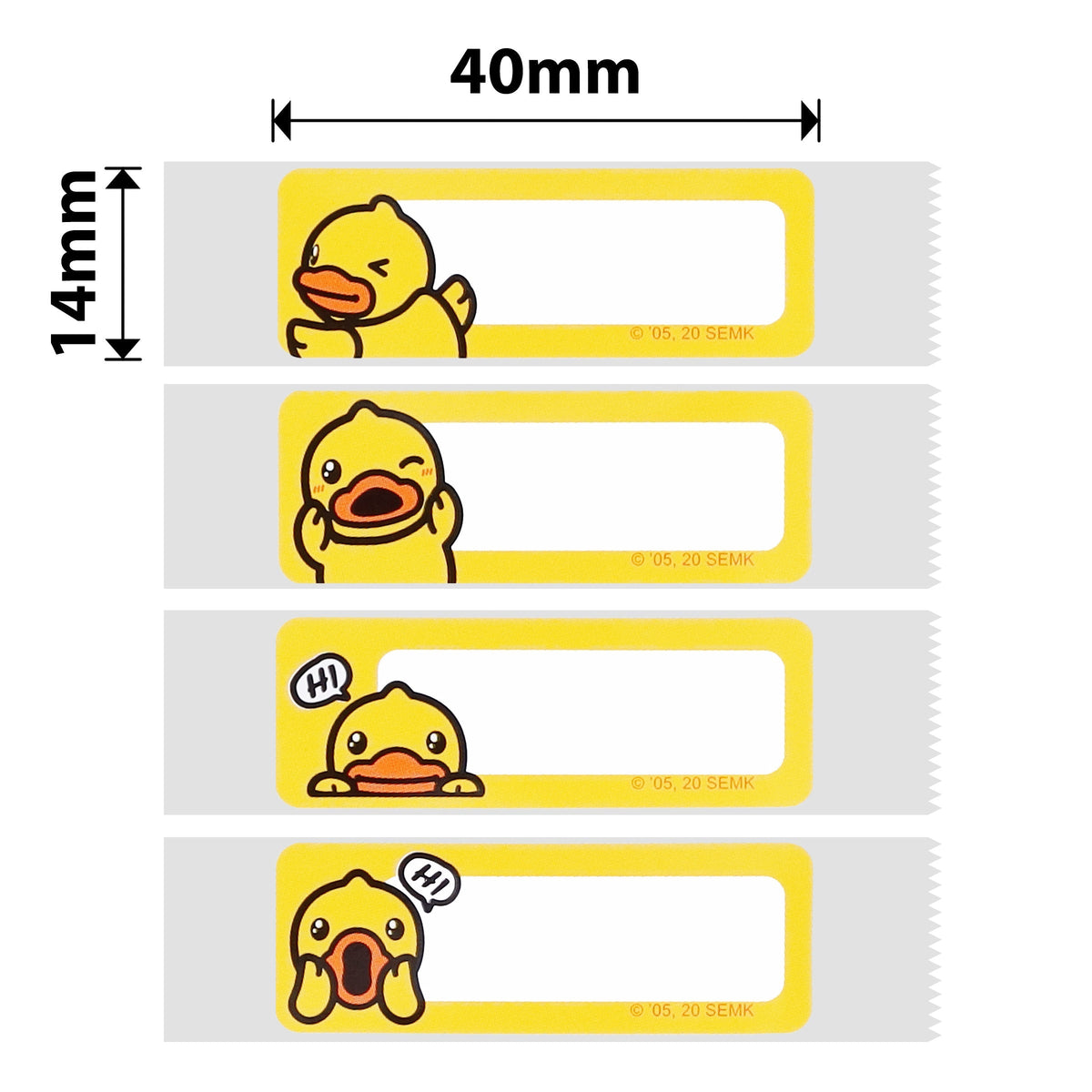 NIIMBOT - D Range - 14x40mm - Cute Duck - 160 Labels