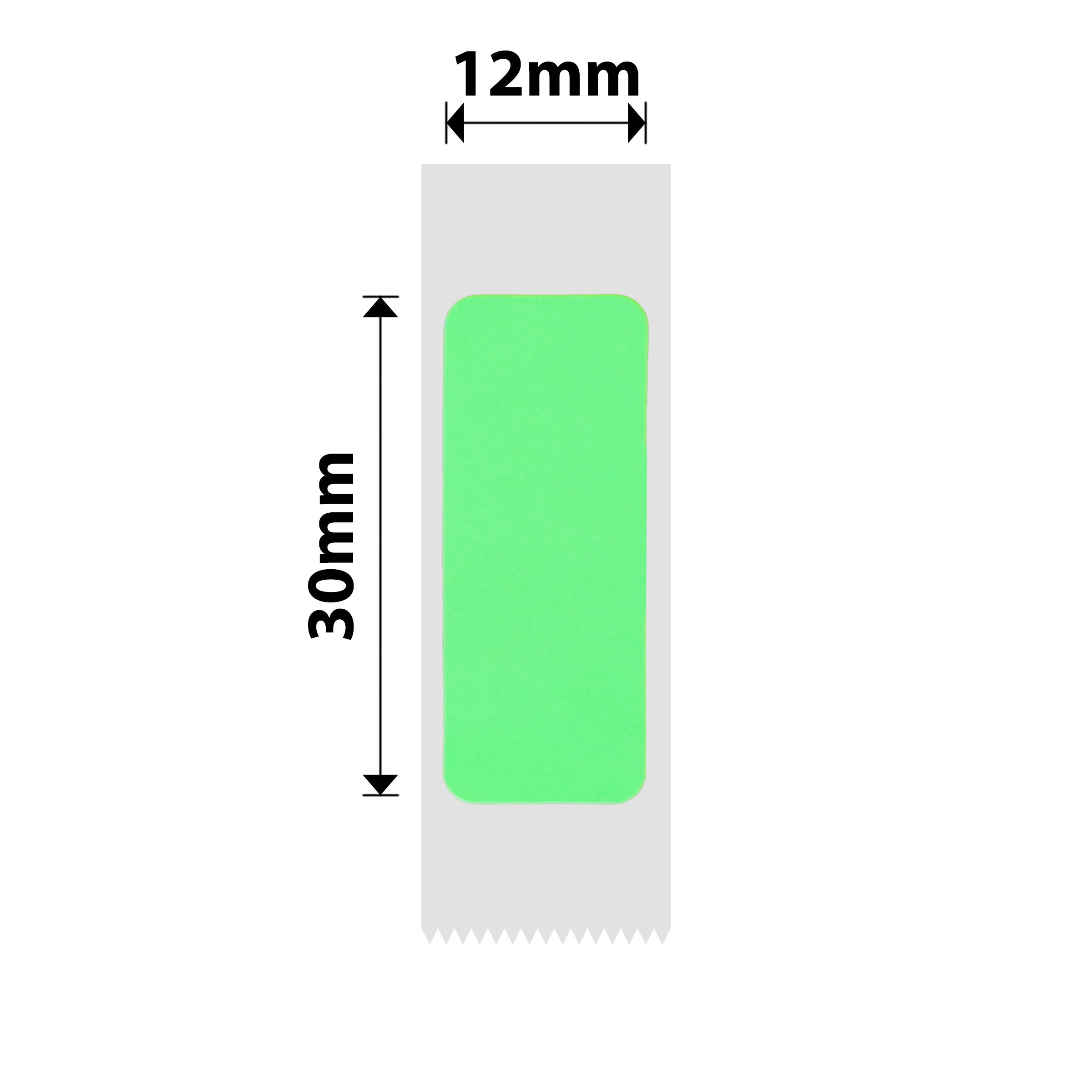 NB173 - Niimbot - D11 / D101 / D110 / H1S - 12x30mm - 195 Fluorescent Green Labels