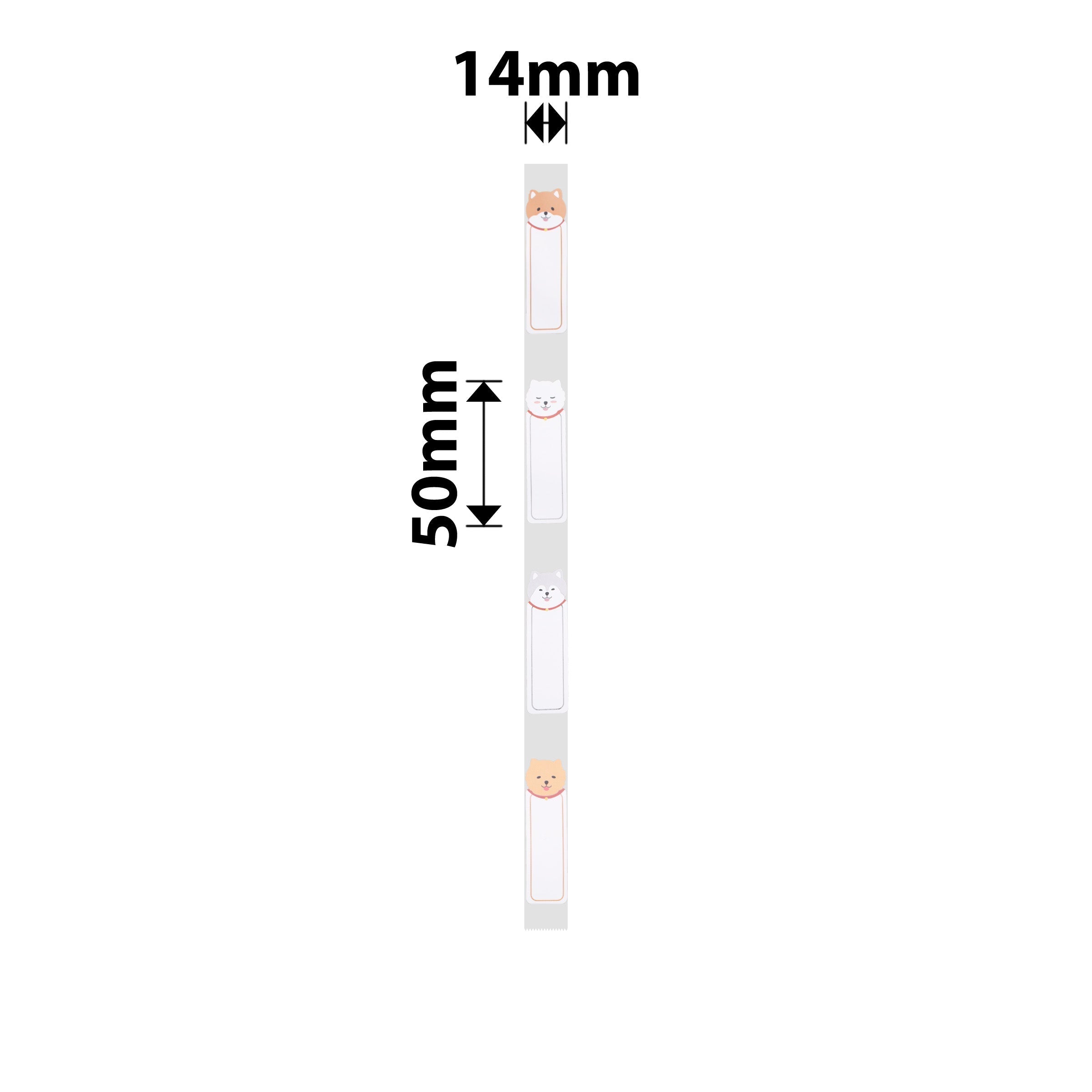 NB177 - NIIMBOT - D11 / D101 / D110 / H1S - RP14X50MM - 130 LABELS PER ROLL - CUTE PUPPY DESIGN
