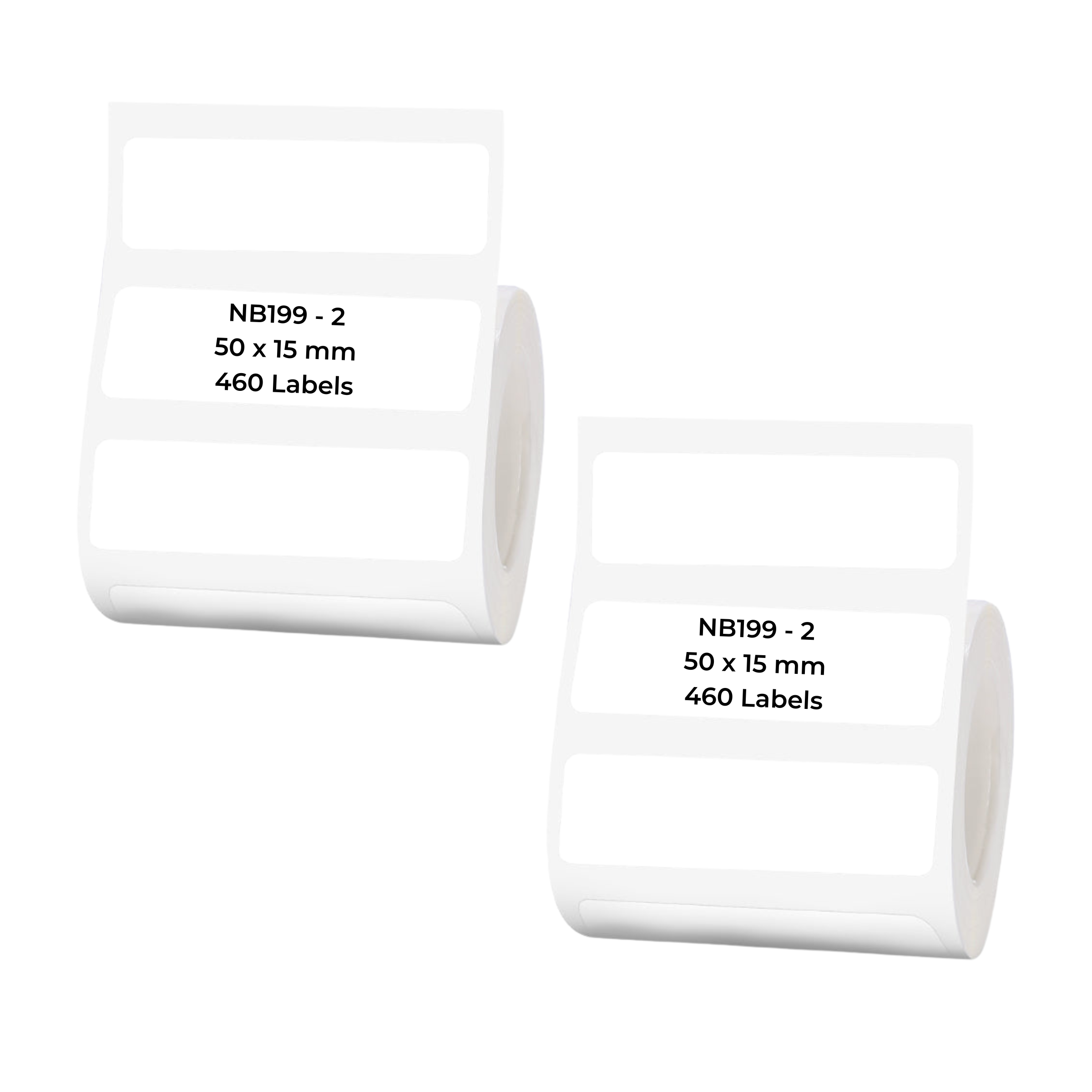 NB199 - Niimbot - B1 / B21 / B3S / B4 - 50x15mm/2 Rows - 460 White Labels