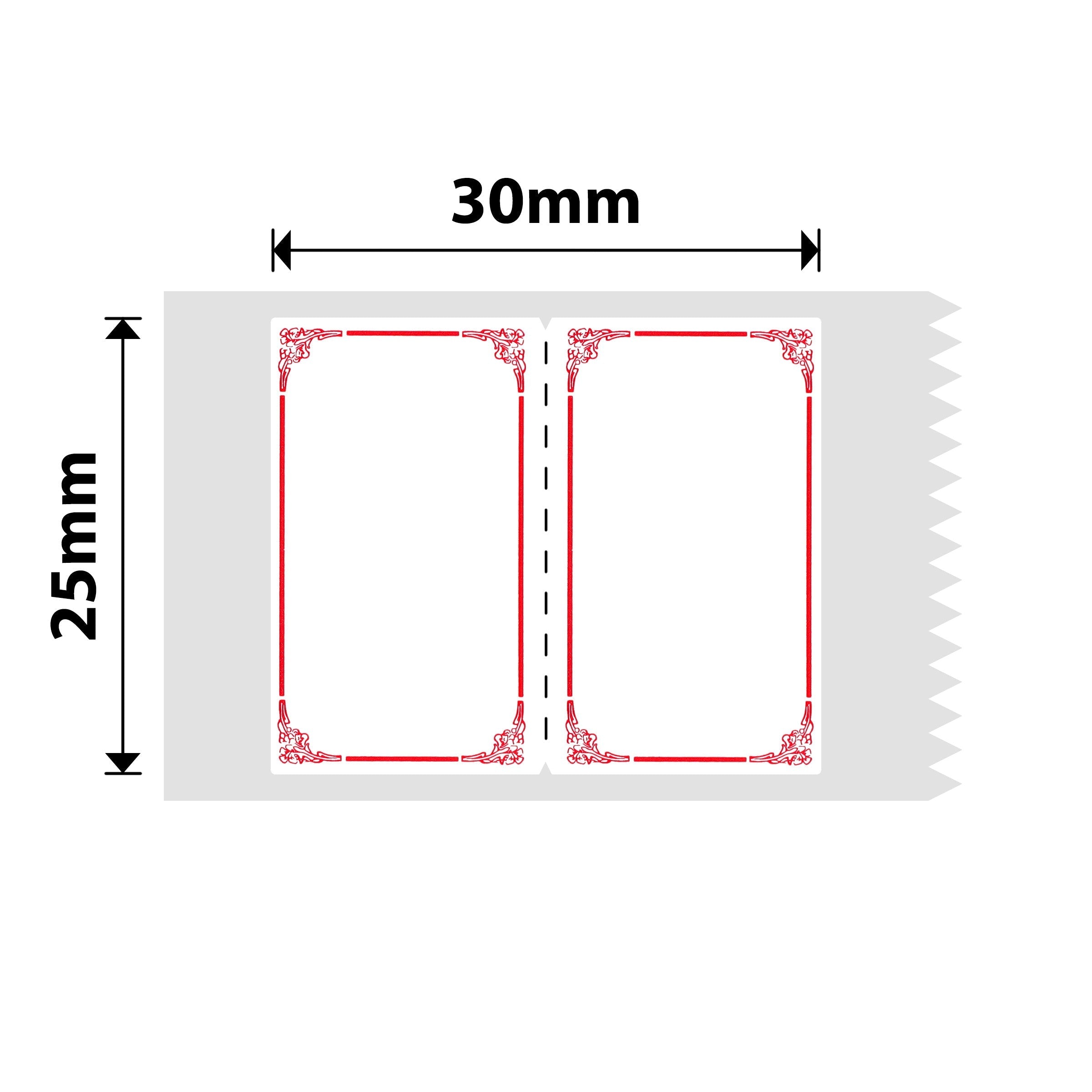 NB209 - Niimbot - B1 / B21 / B31 / B3S / B4 - 25x30mm - 230 Elegant Red Labels