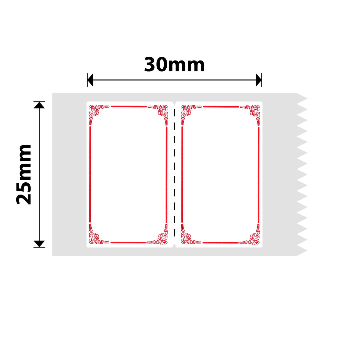 NIIMBOT - B Range - 25x30mm - Elegant Red - 230 Labels