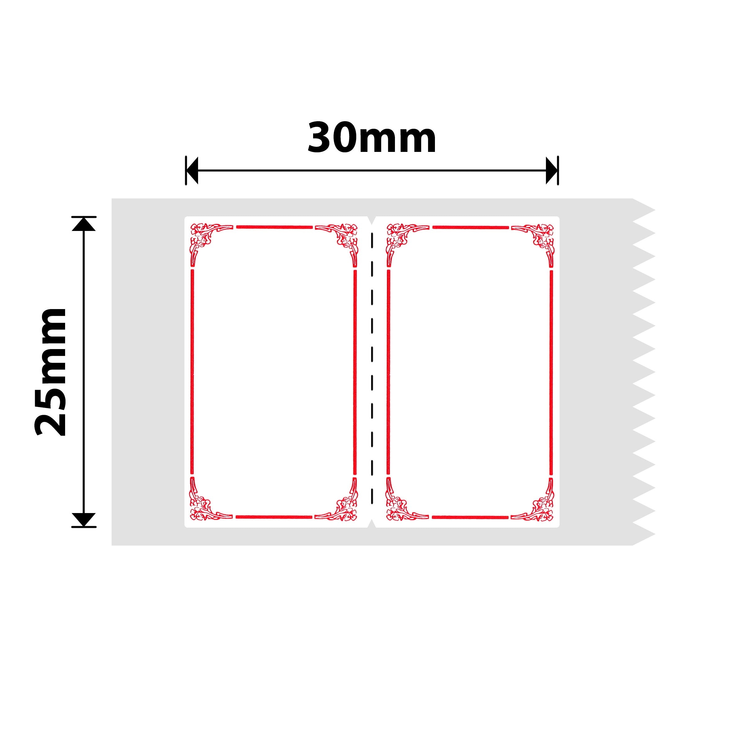 NB209 - NIIMBOT - B1 / B21 / B3S / B4 - 25X30MM - 230 ELEGANT RED LABELS