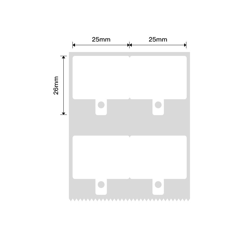 NB211 - NIIMBOT - B1 / B21 / B3S / B4 - 50X26MM - 250 LABELS PER ROLL - WHITE WITH HOLE