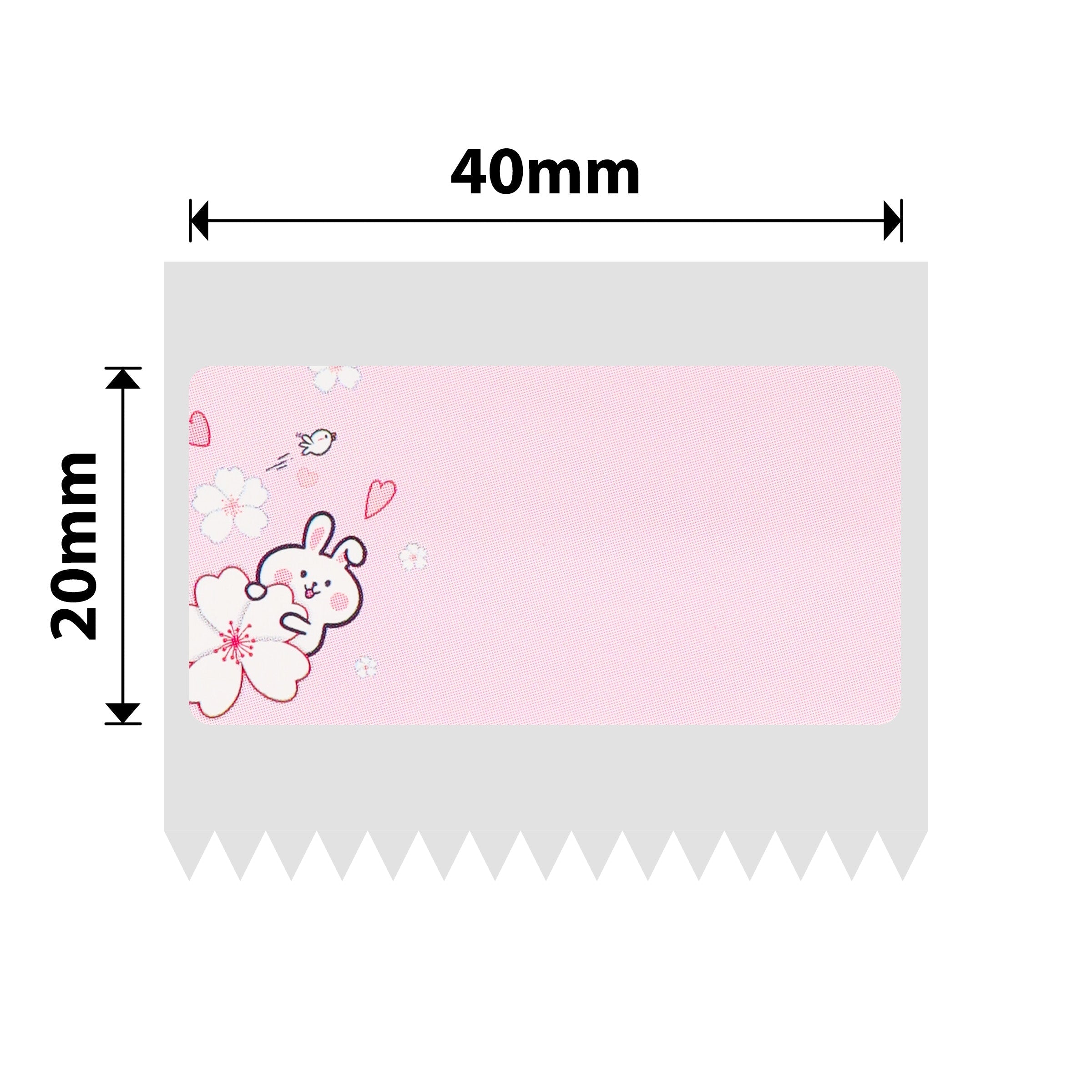 NB219 - Niimbot - B1 / B21 / B31 / B3S / B4 - 40x20mm - 320 Pink Rabbit Labels