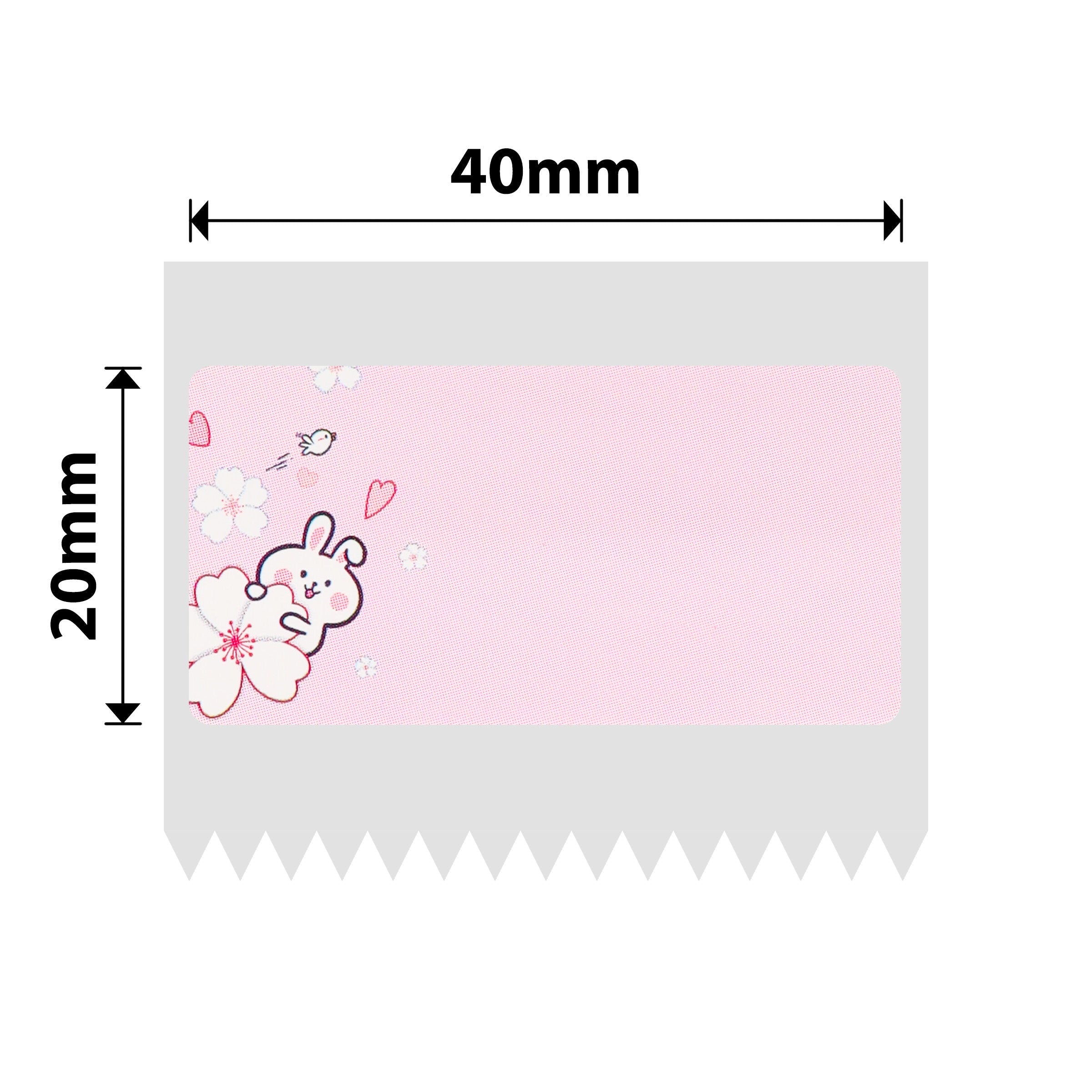 NB219 - NIIMBOT - B1 / B21 / B3S / B4 - 40X20MM - 320 PINK RABBIT LABELS