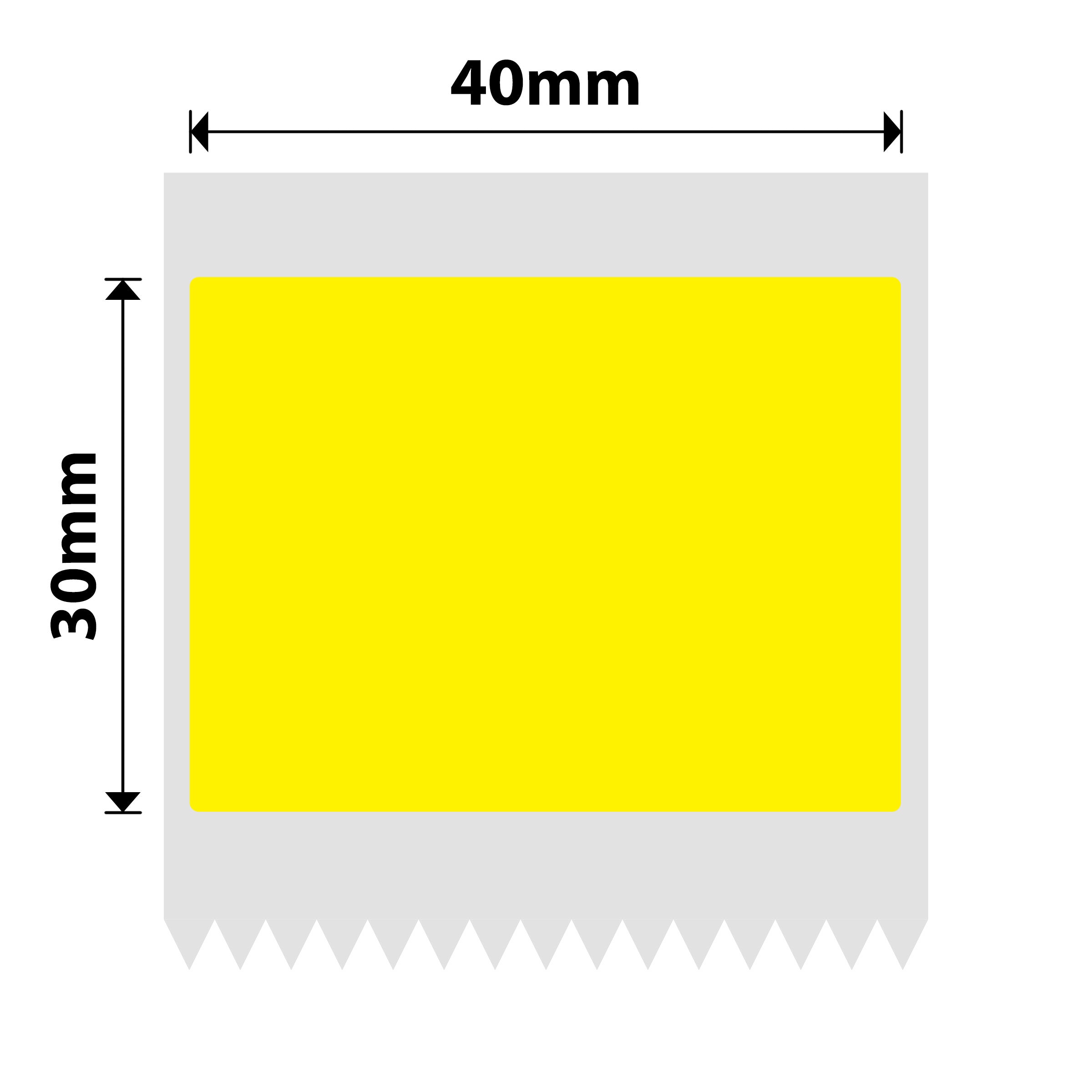 NB222 - Niimbot - B1 / B21 / B3S / B4 - 30x40mm - 230 Yellow Labels