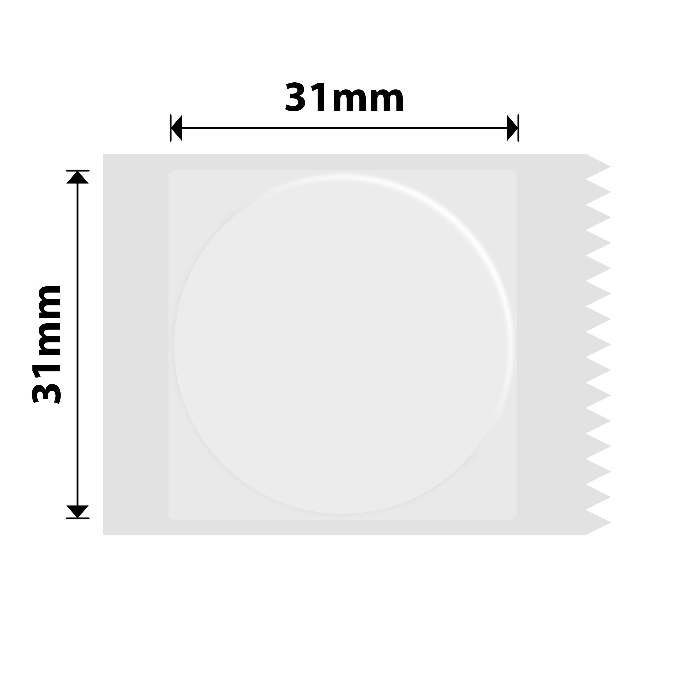 NB224 - Niimbot - B1 / B21 / B31 / B3S / B4 - 31x31mm - 210 Transparent Round Labels