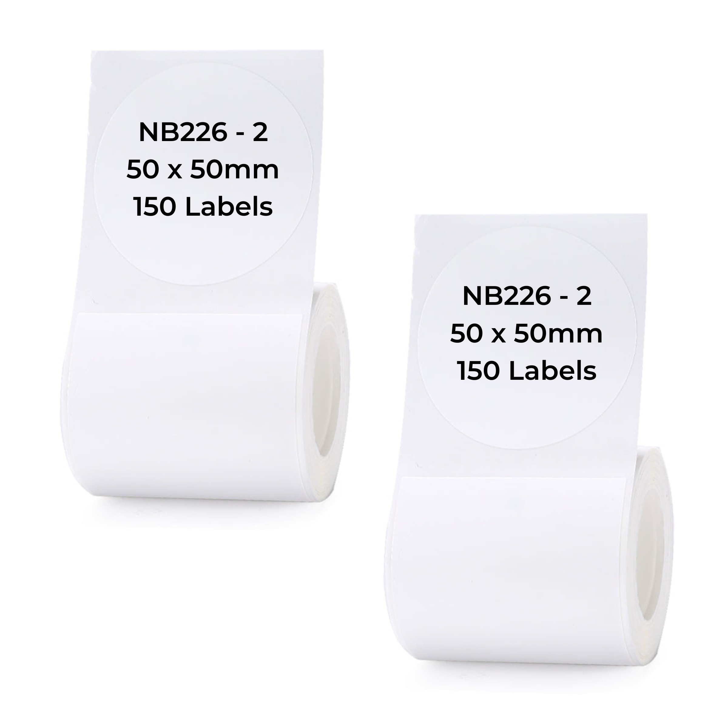 NB226 - NIIMBOT - B1 / B21 / B3S / B4 - T50X50MM - ROUND - 150 LABELS PER ROLL - WHITE