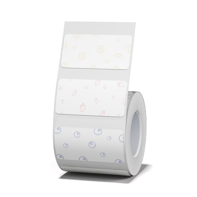 NB229 - NIIMBOT - B1 / B21 / B3S / B4 - T40X20MM - 320 LABELS PER ROLL - FRUIT SHADING DESIGN