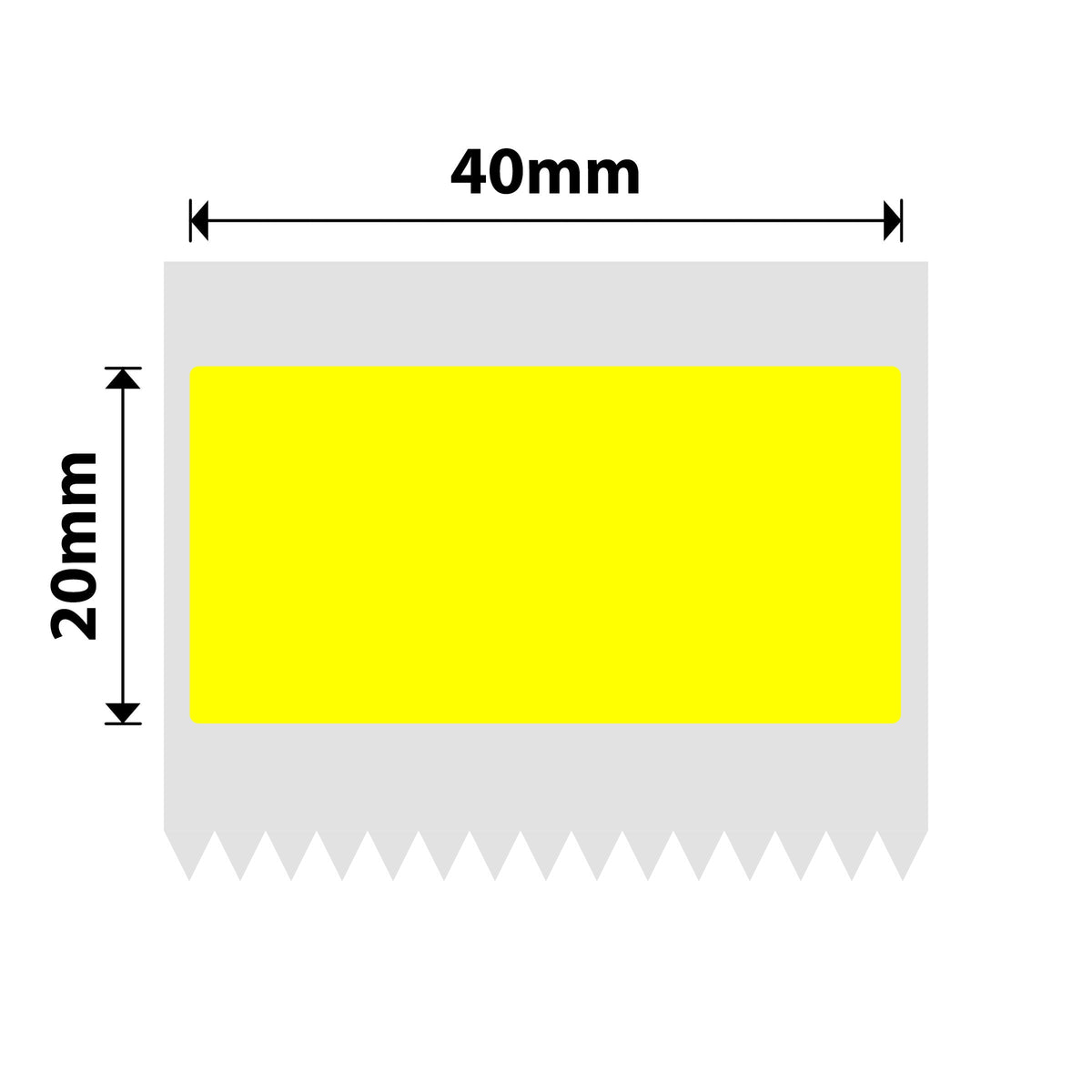 NIIMBOT - B Range - 40x20mm - Yellow - 320 Labels