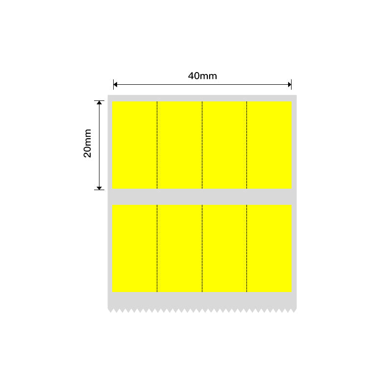 NB235 - NIIMBOT - B1 / B21 / B3S / B4 - 40X20MM - (10X20X4) - 300 THERMAL LABELS - YELLOW