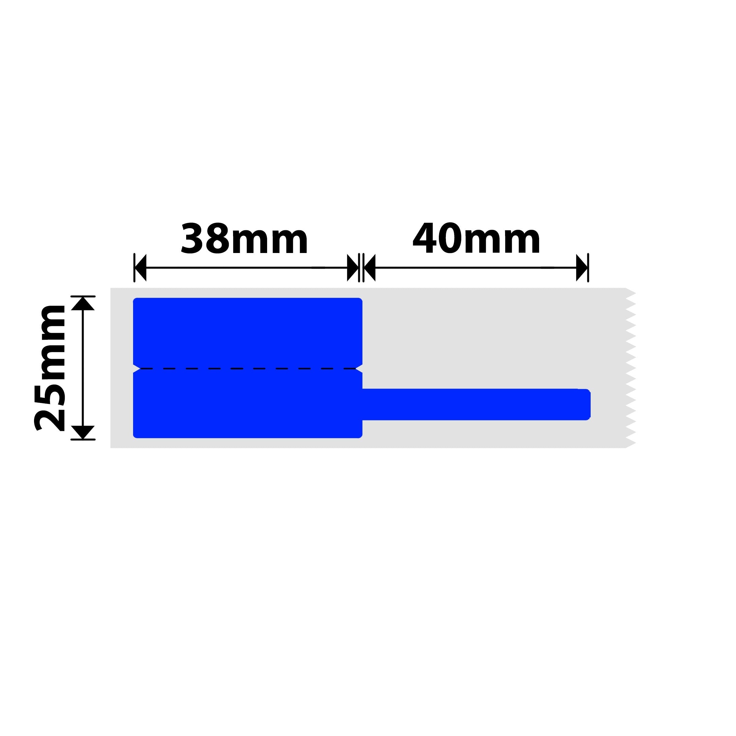 NB249 - Niimbot - B1 / B21 / B31 / B3S / B4 - 25x78mm - 100 Blue Cable Labels