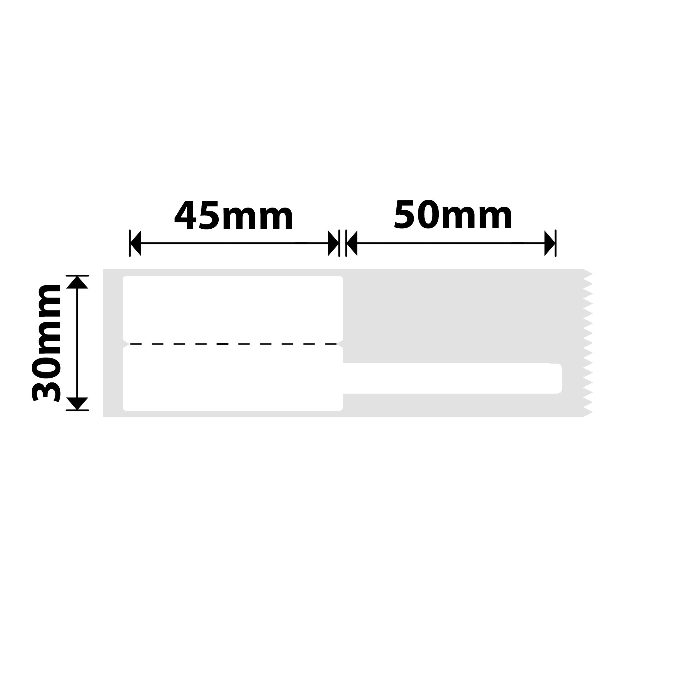 NB251 - Niimbot - B1 / B21 / B31 / B3S / B4 - 30x95mm - 80 White Cable Labels