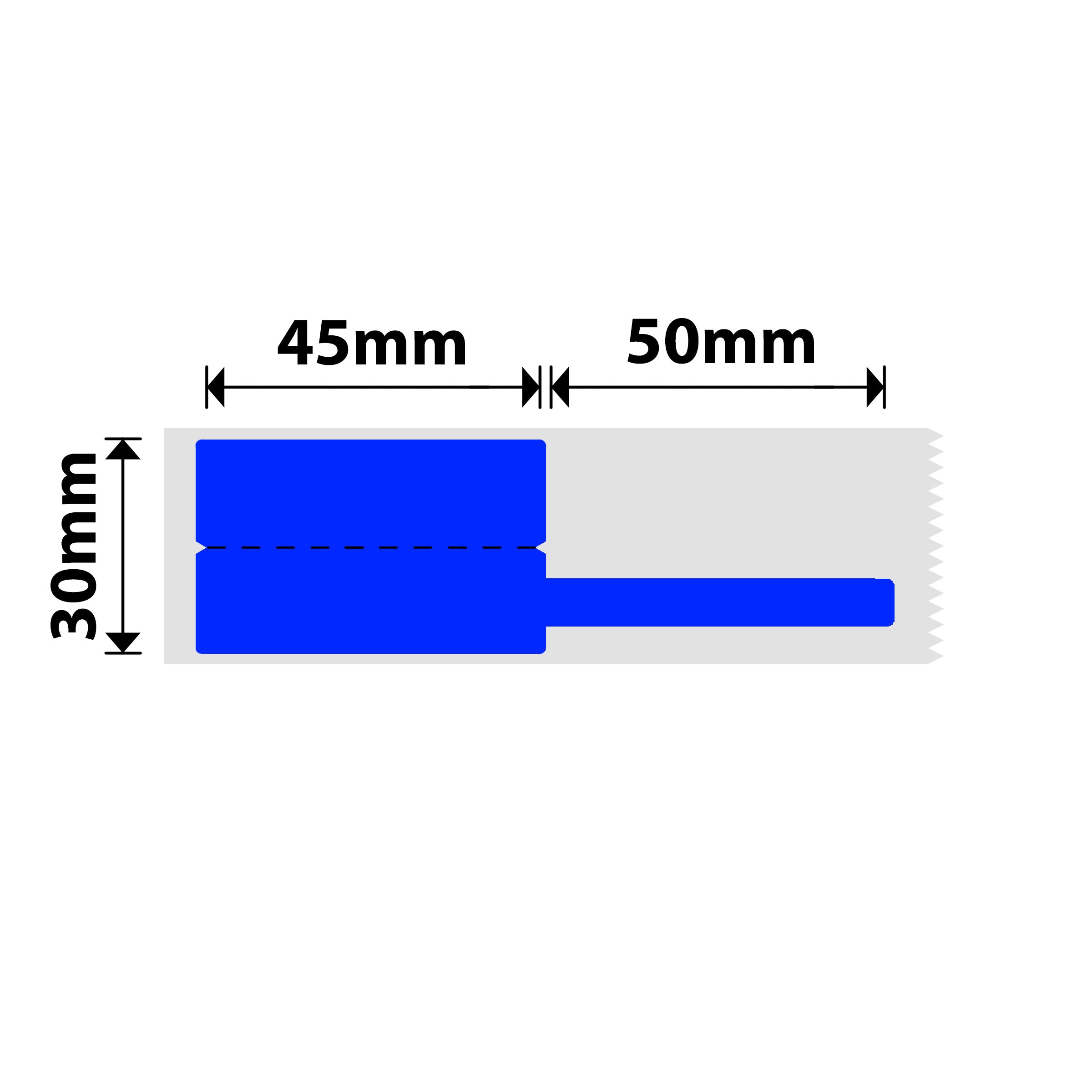NB254 - Niimbot - B1 / B21 / B31 / B3S / B4 - 30x95mm - 80 Blue Cable Labels