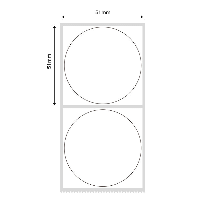 NB255 - NIIMBOT - B1 / B21 / B3S / B4 - T50X50MM - 150 LABELS PER ROLL - ROUND - WHITE
