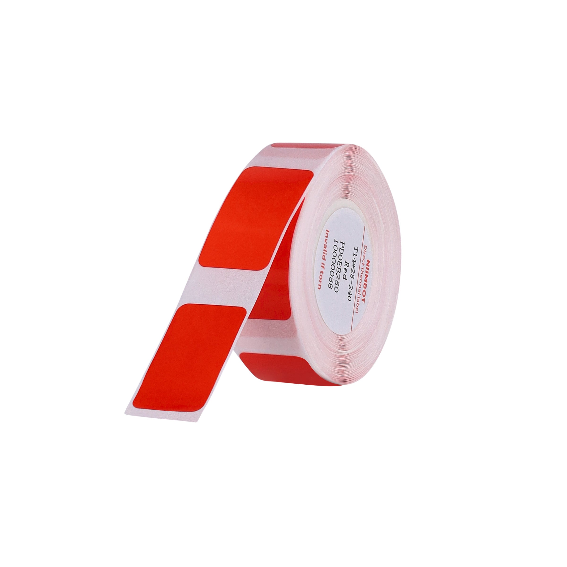 NB278 - NIIMBOT - D11 / D101 / D110 / H1S - R14X25MM - 240 LABELS PER ROLL - RED DESIGN