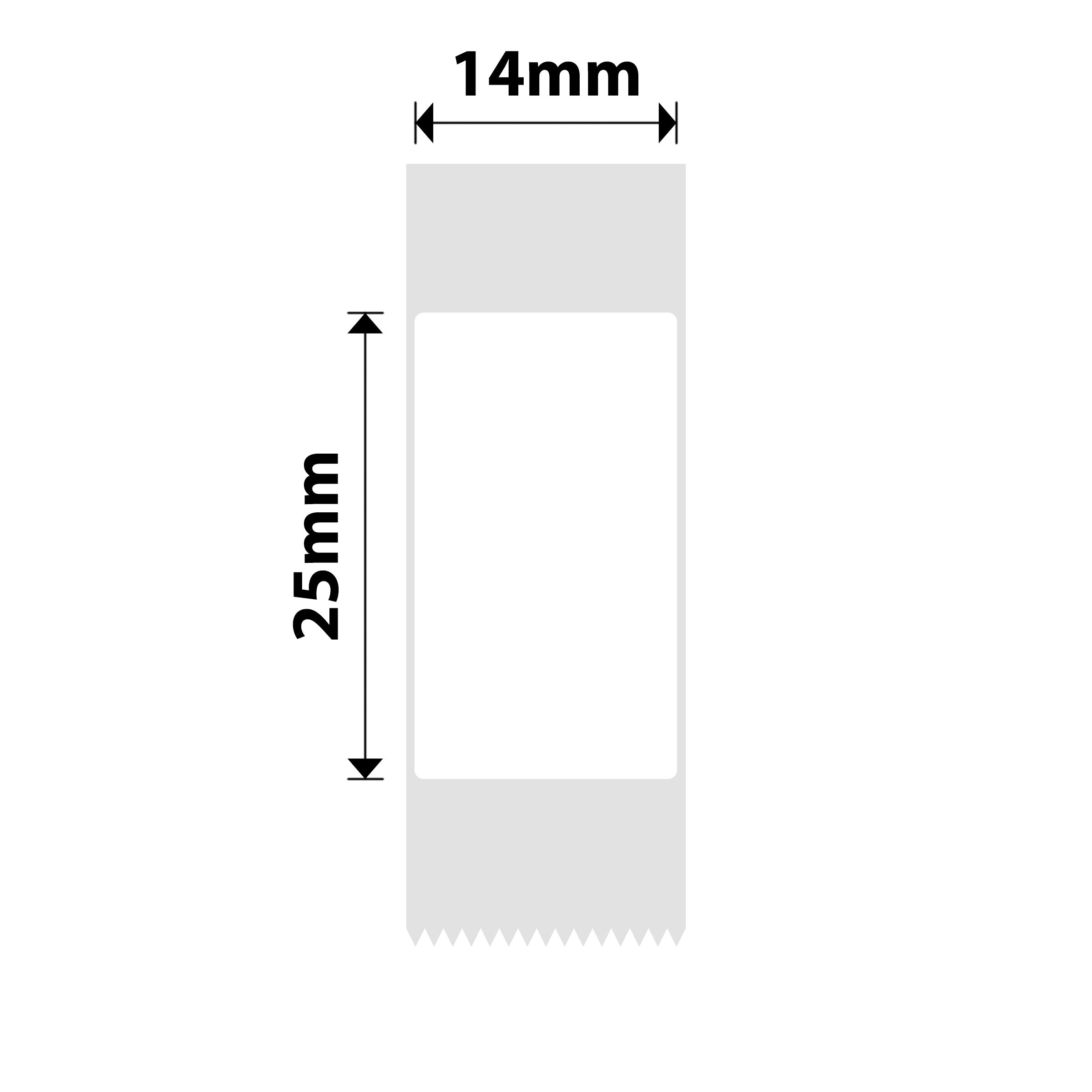 NB279 - Niimbot - D11 / D101 / D110 / H1S - 14x25mm - 225 White Labels
