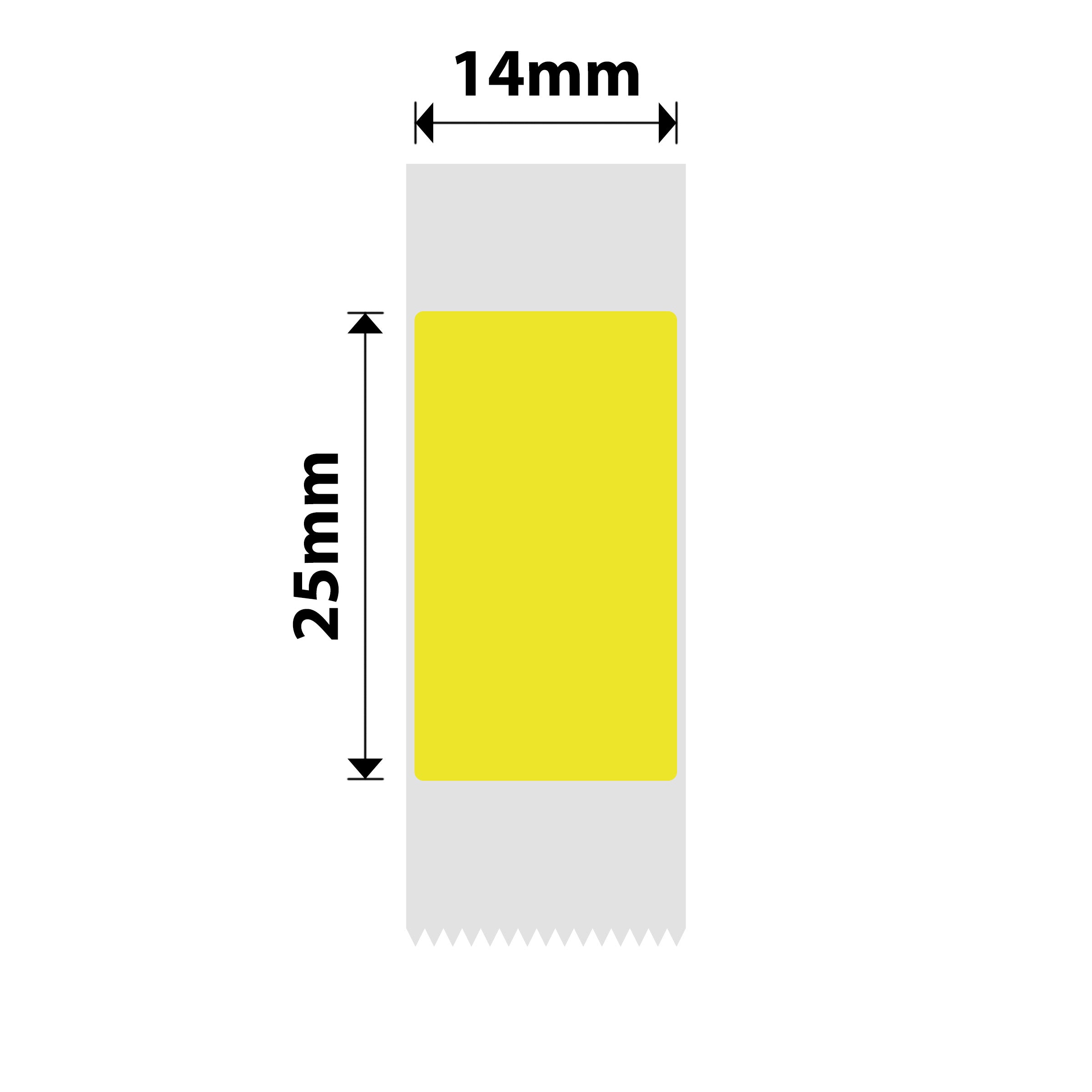 NB280 - Niimbot - D11 / D101 / D110 / H1S - 14x25mm - 225 Yellow Labels