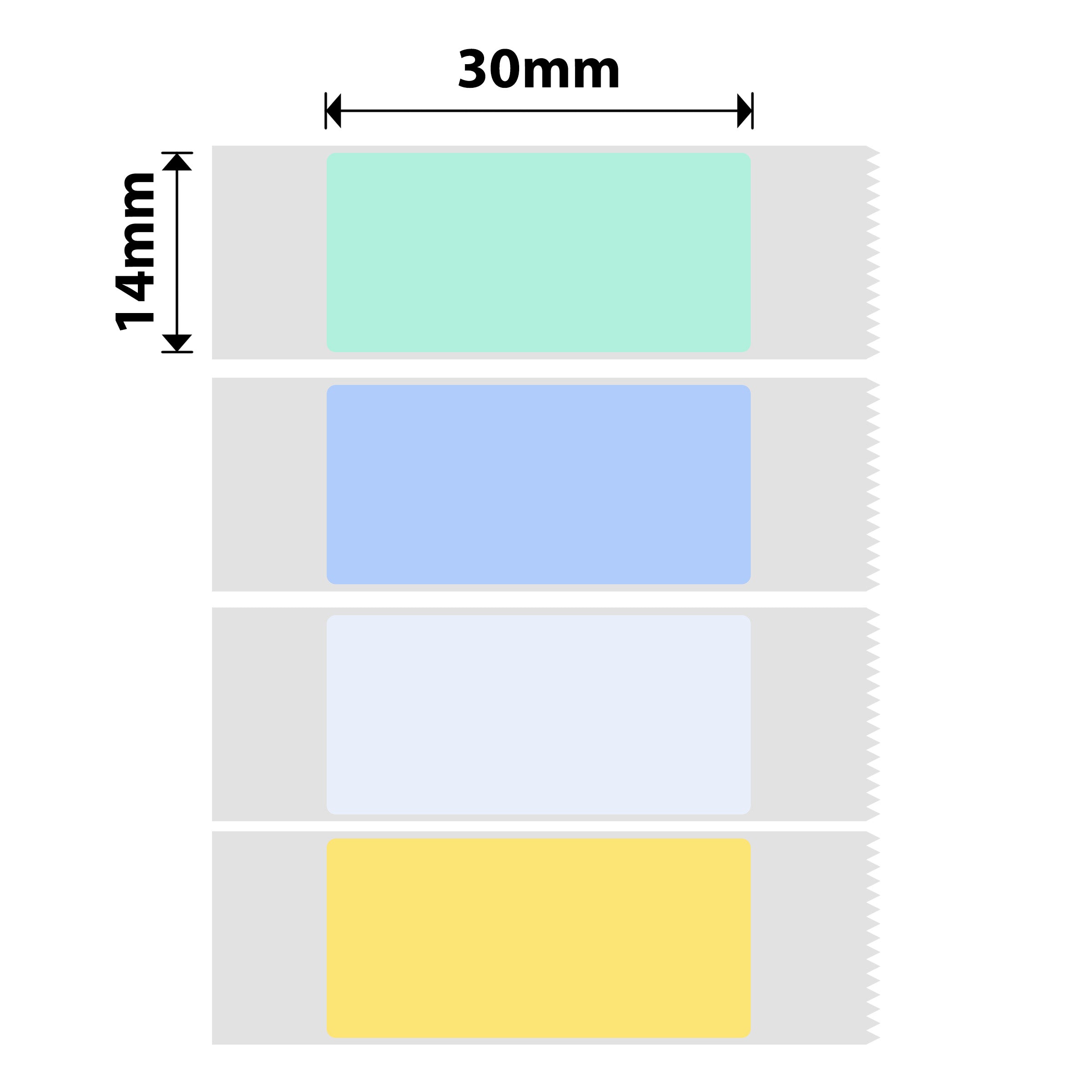 NB281 - Niimbot - D11 / D101 / D110 / H1S - 14x30mm - 195 Cornfield Mixed Colours Labels