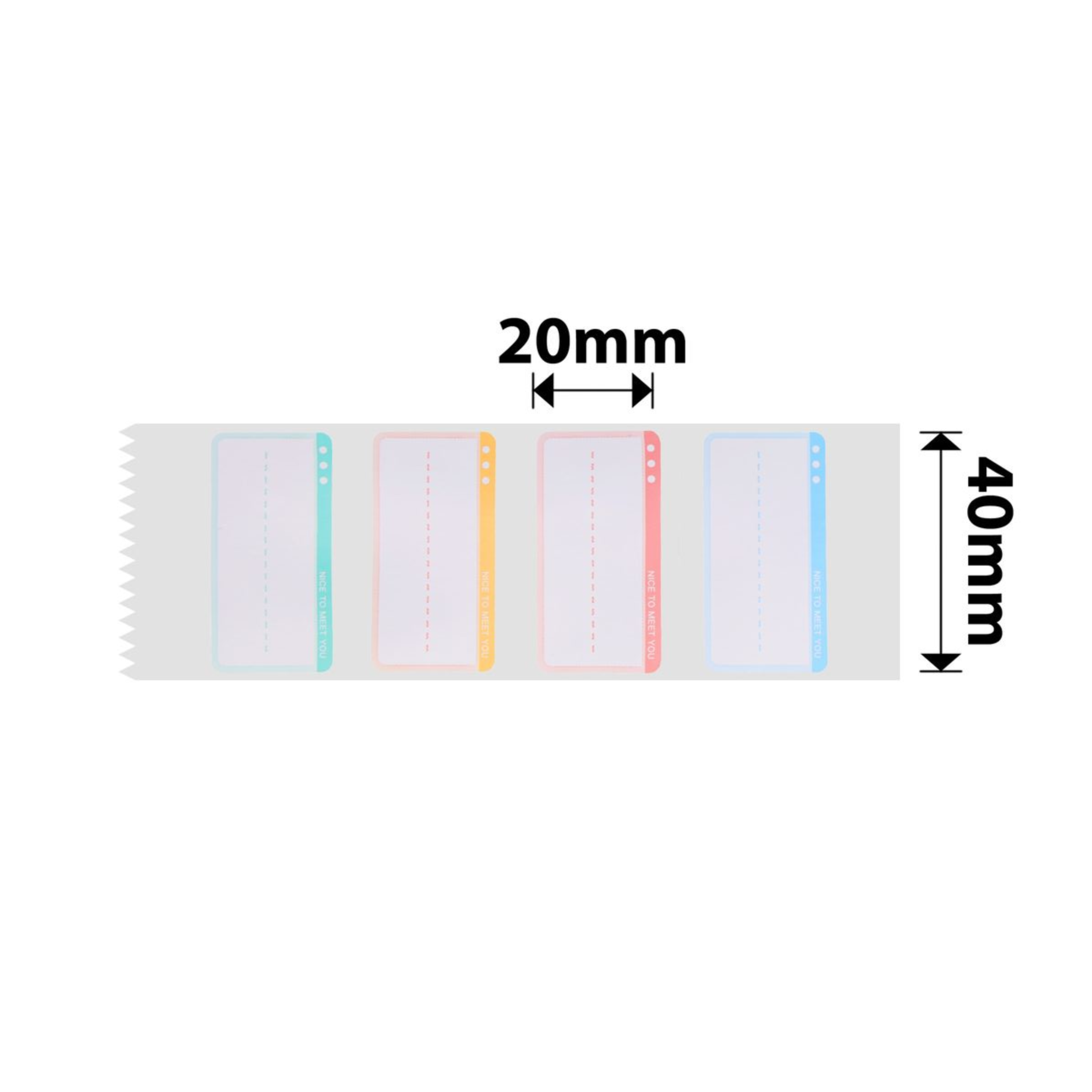 NB296 - NIIMBOT - D11 / D101 / D110 / H1S - R14X40MM - 160 LABELS PER ROLL - NICE TO MEET YOU DESIGN