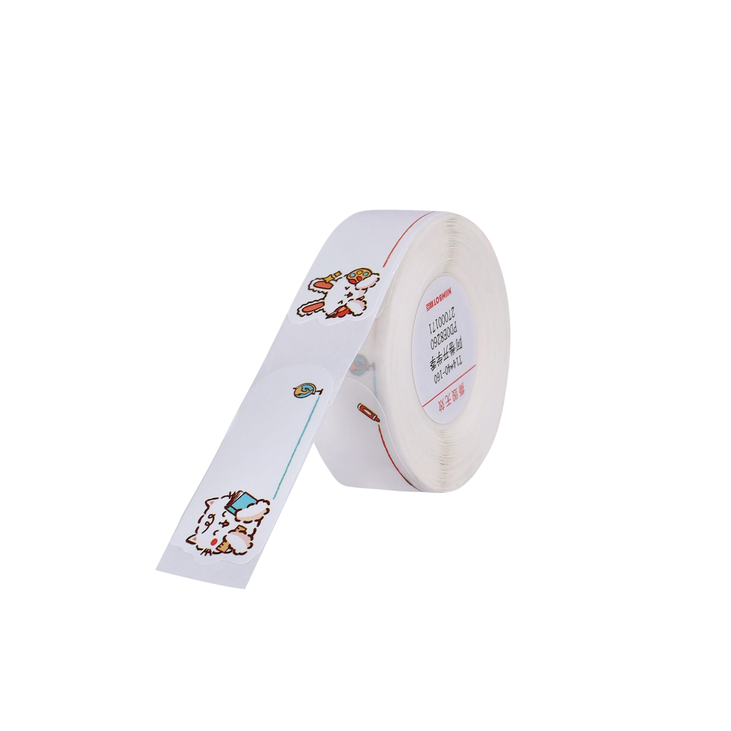 NB298 - NIIMBOT - D11 / D101 / D110 / H1S - R14X40MM - 160 LABELS PER ROLL - SCHOOL RABBIT DESIGN