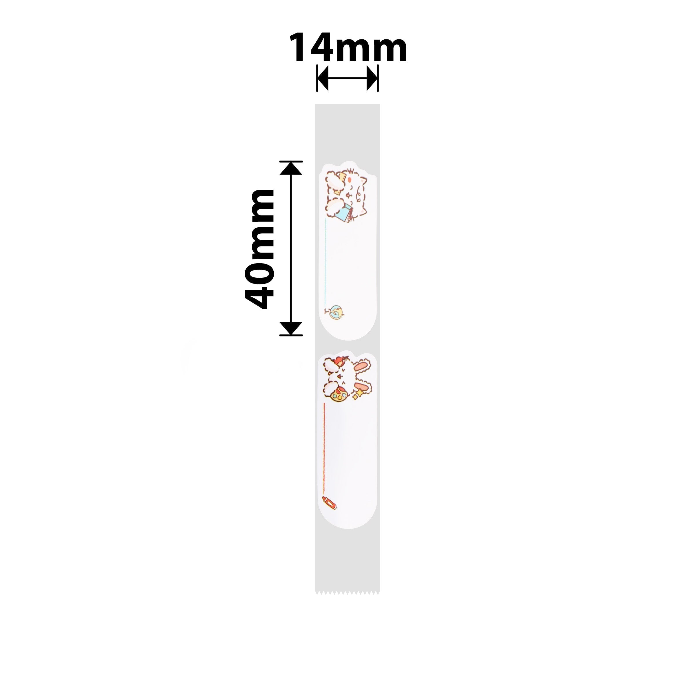 NB298 - NIIMBOT - D11 / D101 / D110 / H1S - R14X40MM - 160 LABELS PER ROLL - SCHOOL RABBIT DESIGN