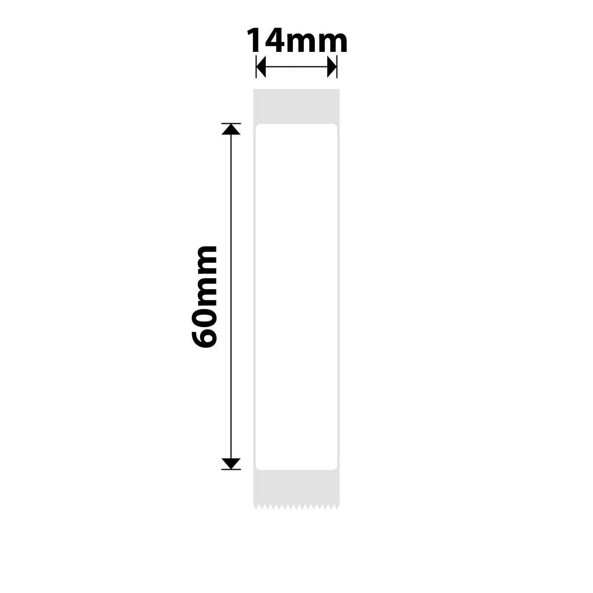 NIIMBOT - D Range - 14x60mm - White - 110 Labels