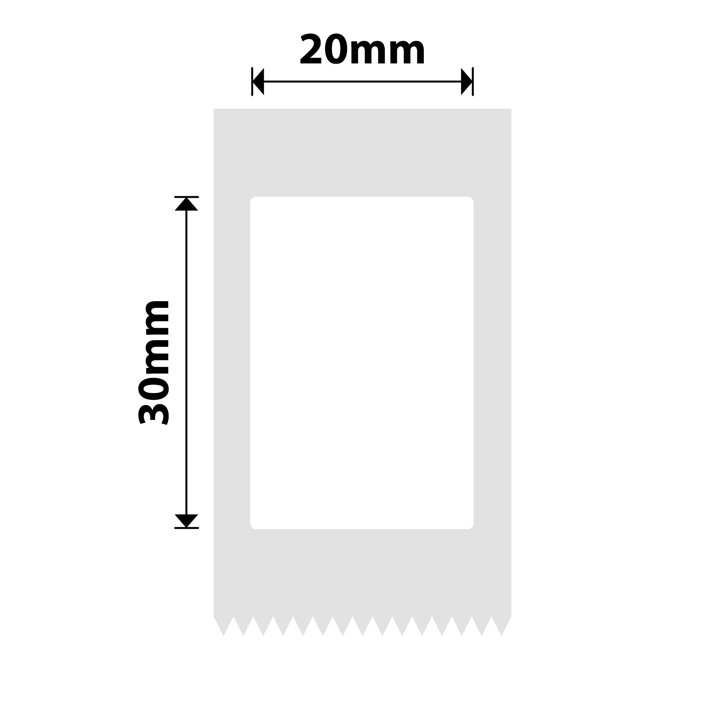 NB313 - NIIMBOT - D101 ONLY - R20X30MM - 210 LABELS PER ROLL - WHITE