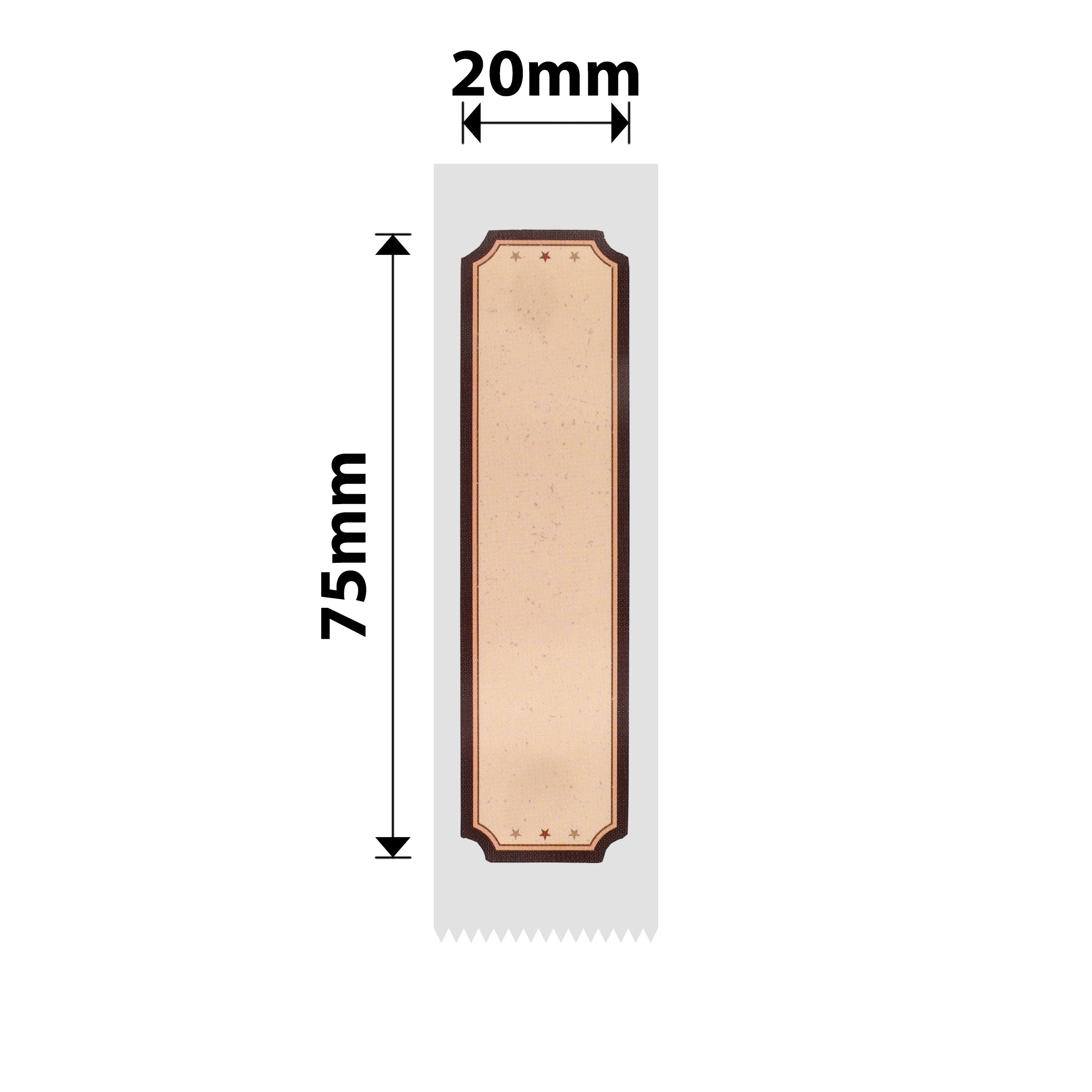 NB323 - NIIMBOT - D101 ONLY - R20X75MM - 90 LABELS PER ROLL - BROWN WOOD DESIGN