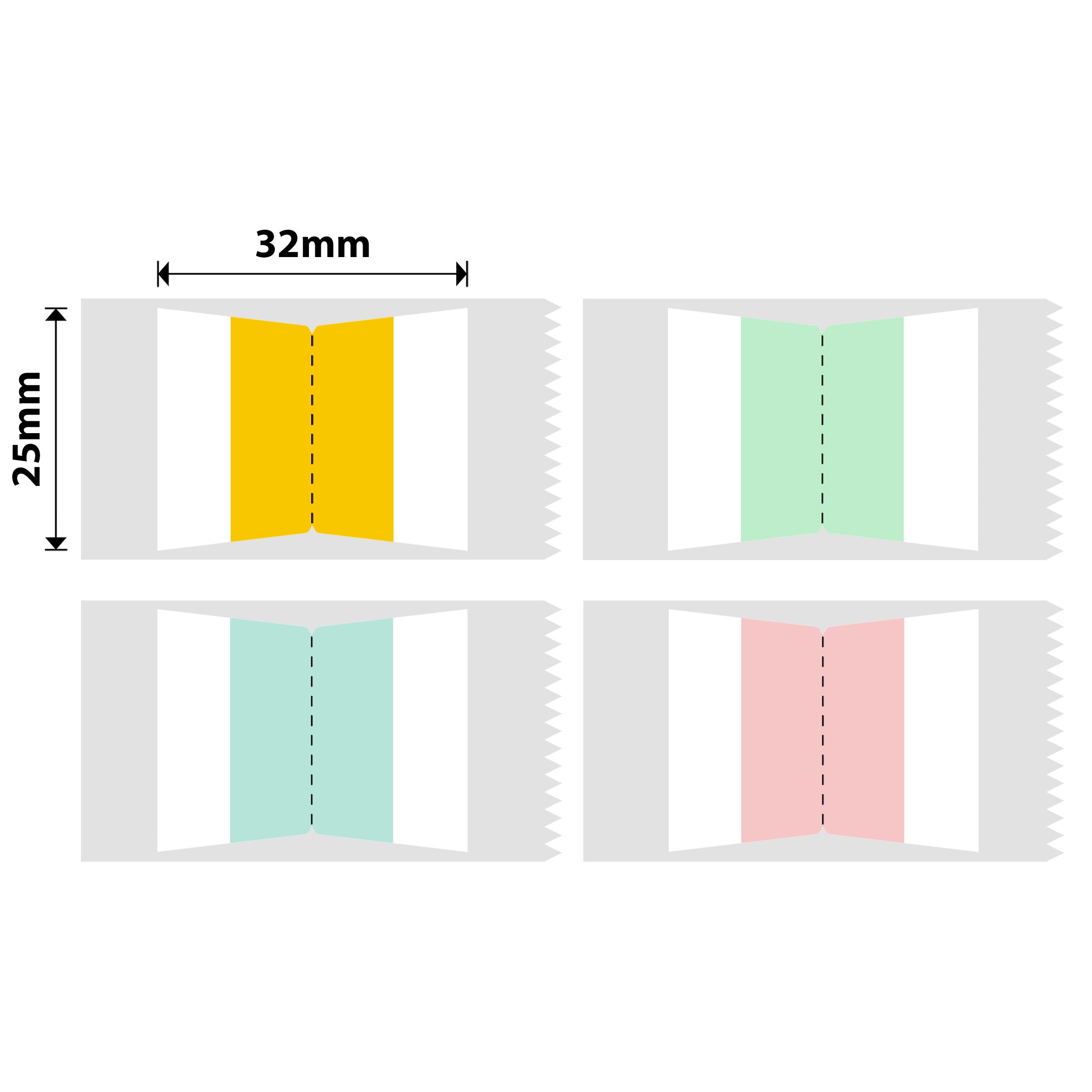 NB347 - Niimbot - D101 Only - 25x32mm - 185 Index Mixed Colours Labels