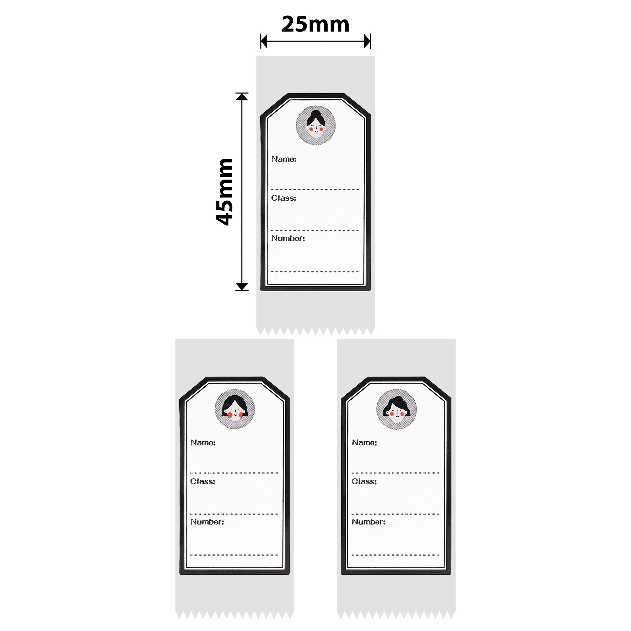 NB365 - Niimbot - D101 Only - 25x45mm - 150 Young Girl Labels