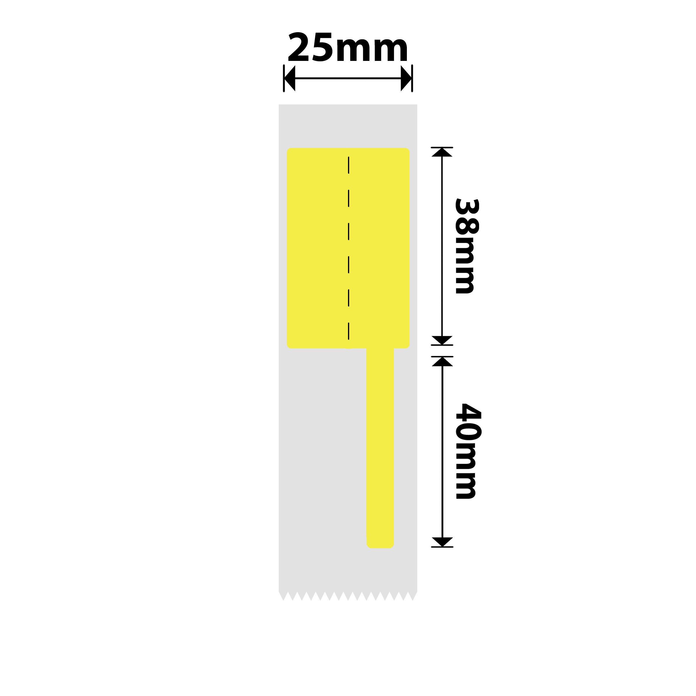NB381 - Niimbot - D101 Only - 25x78mm - 85 Yellow Cable Labels
