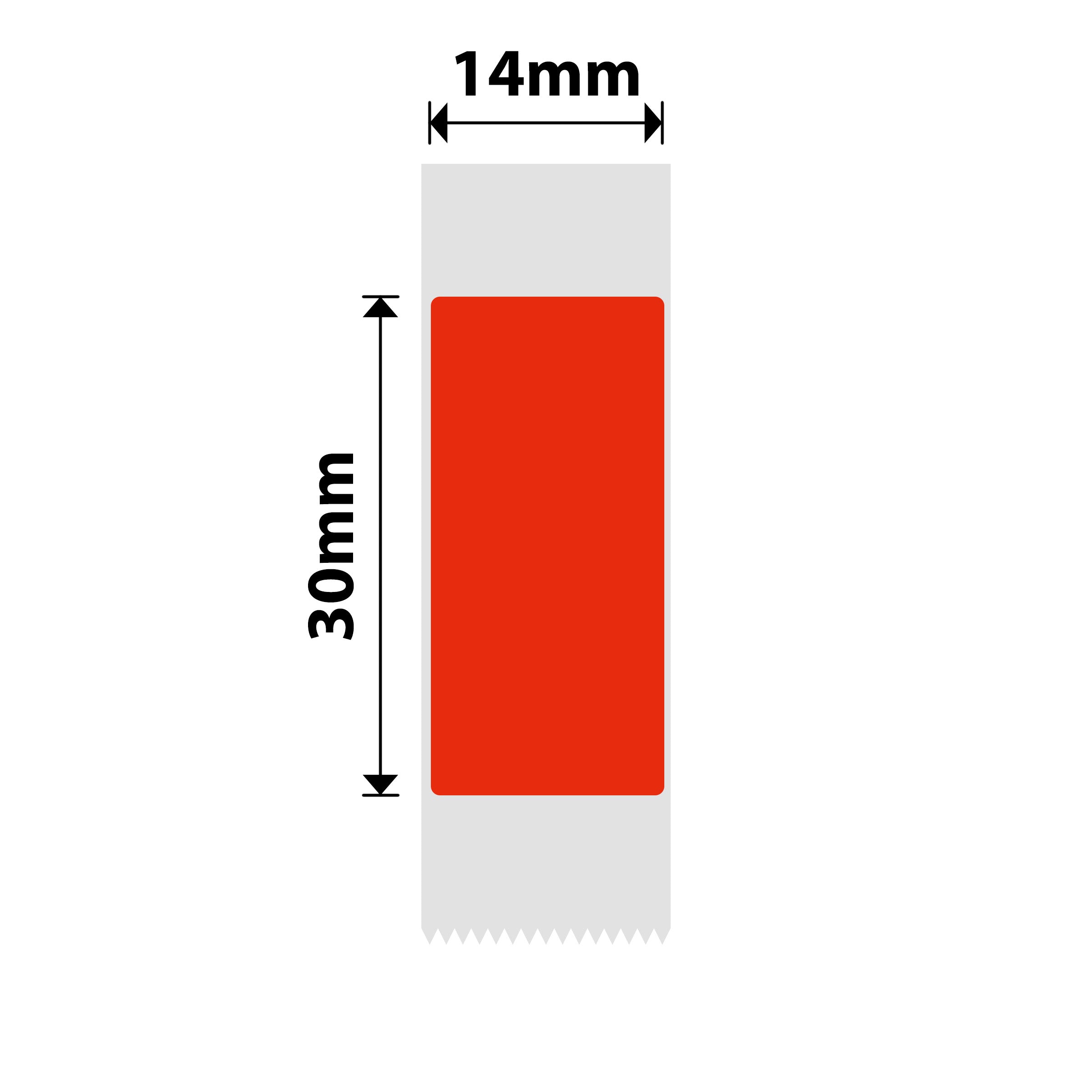 NB389 - NIIMBOT - B18 / N1 - EW14X30mm - 190 LABELS PER ROLL - RED