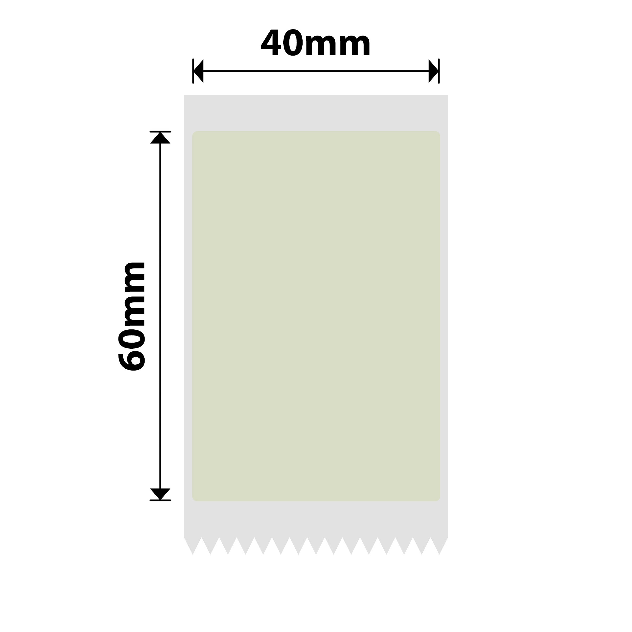 NB446 - Niimbot - B1 / B21 / B31 / B3S / B4 - 40x60mm - 120 Green Labels