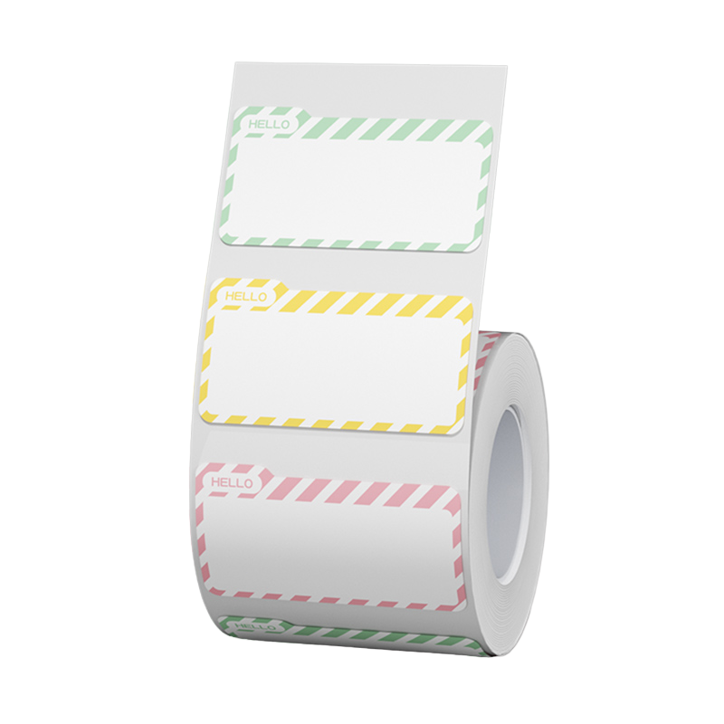 NB457 - NIIMBOT - B1 / B21 / B3S / B4 - 40X21.5MM - 300 THERMAL LABLES (MULTI-COLOUR) - HELLO NAME TAG DESIGN