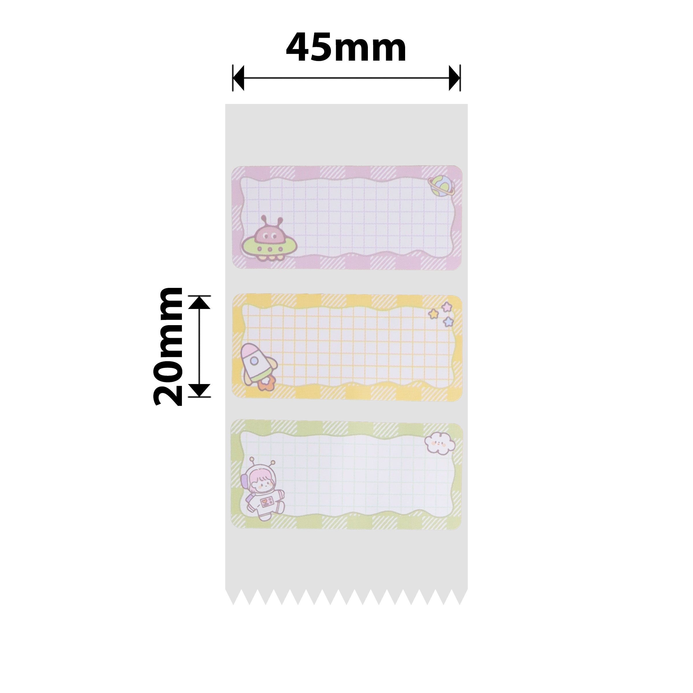 NB459 - NIIMBOT - B1 / B21 / B3S / B4 - 45X20MM - 320 THERMAL LABELS - SPACE SQUAD DESIGN