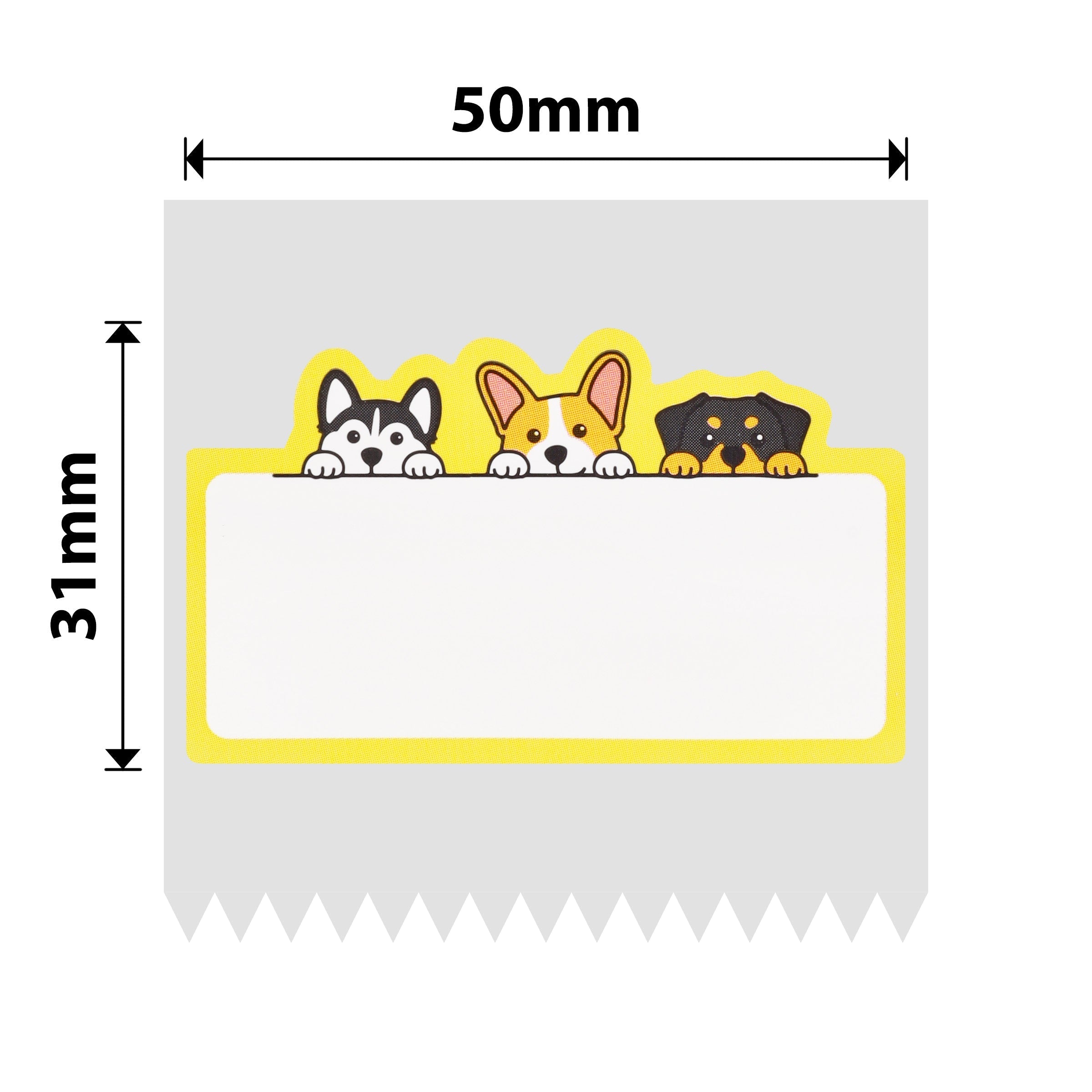 NB461 - Niimbot - B1 / B21 / B31 / B3S / B4 - 50x31mm - 220 Dog Labels
