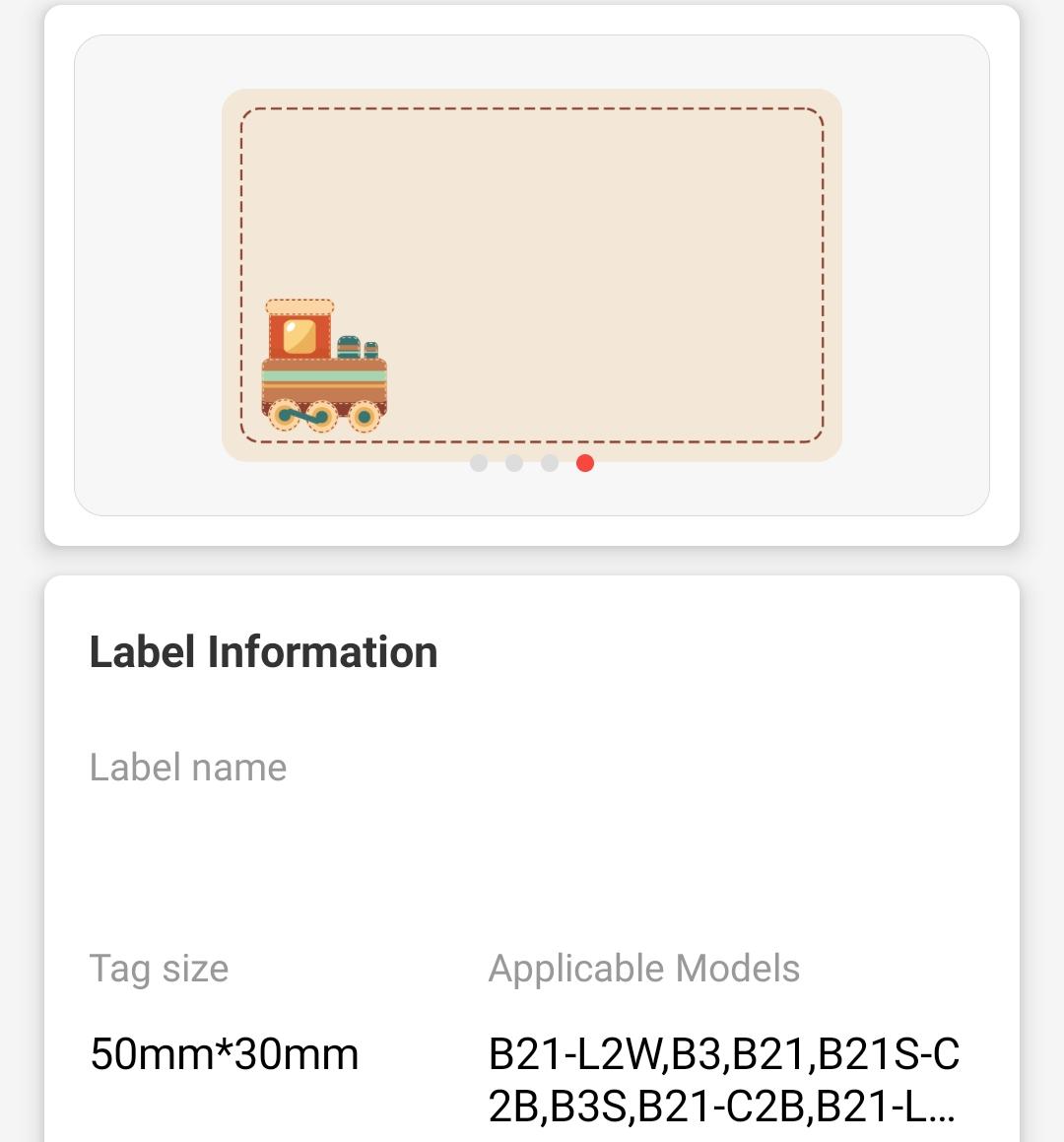 NB465 - NIIMBOT - B1 / B21 / B3S / B4 - 50X30MM - 230 CHILDHOOD TOYS MULTI-COLOUR LABELS