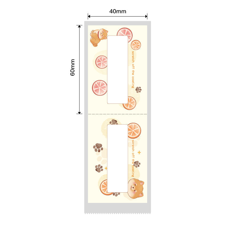 NB471 - NIIMBOT - B1 / B21 / B3S / B4 - TP40X60MM - 115 LABELS PER ROLL - YELLOW LEMON DESIGN