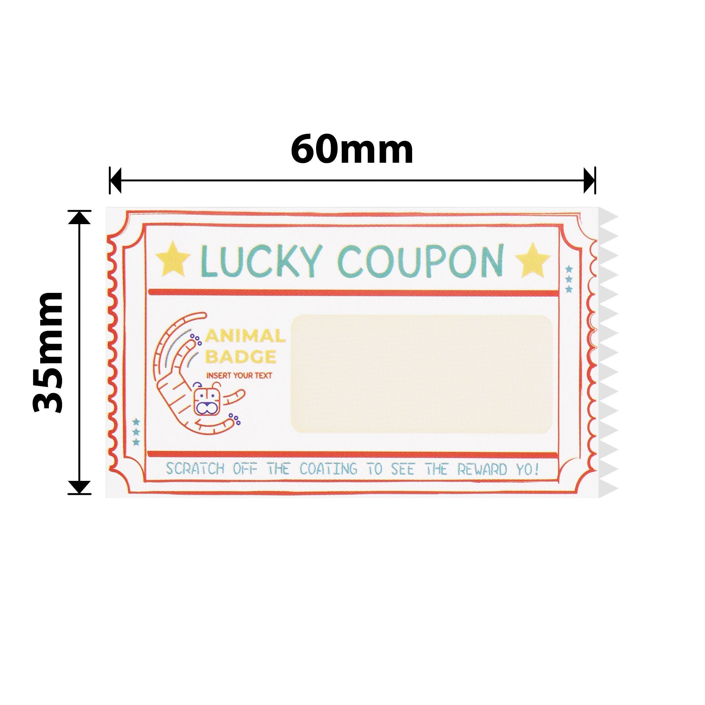 NB472 - Niimbot - B1 / B21 / B31 / B3S / B4 - 35x60mm - 115 Lucky Tiger Labels