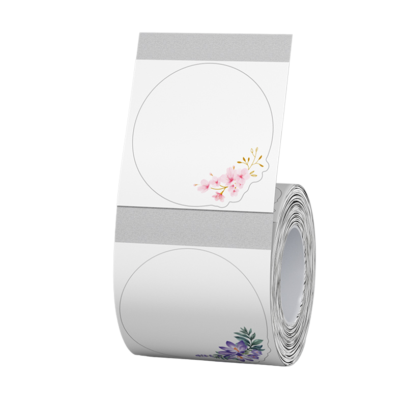 NB474 - Niimbot - B1 / B21 / B31 / B3S / B4 - 41x41mm - 170 Transparent Whispering Flowers Labels