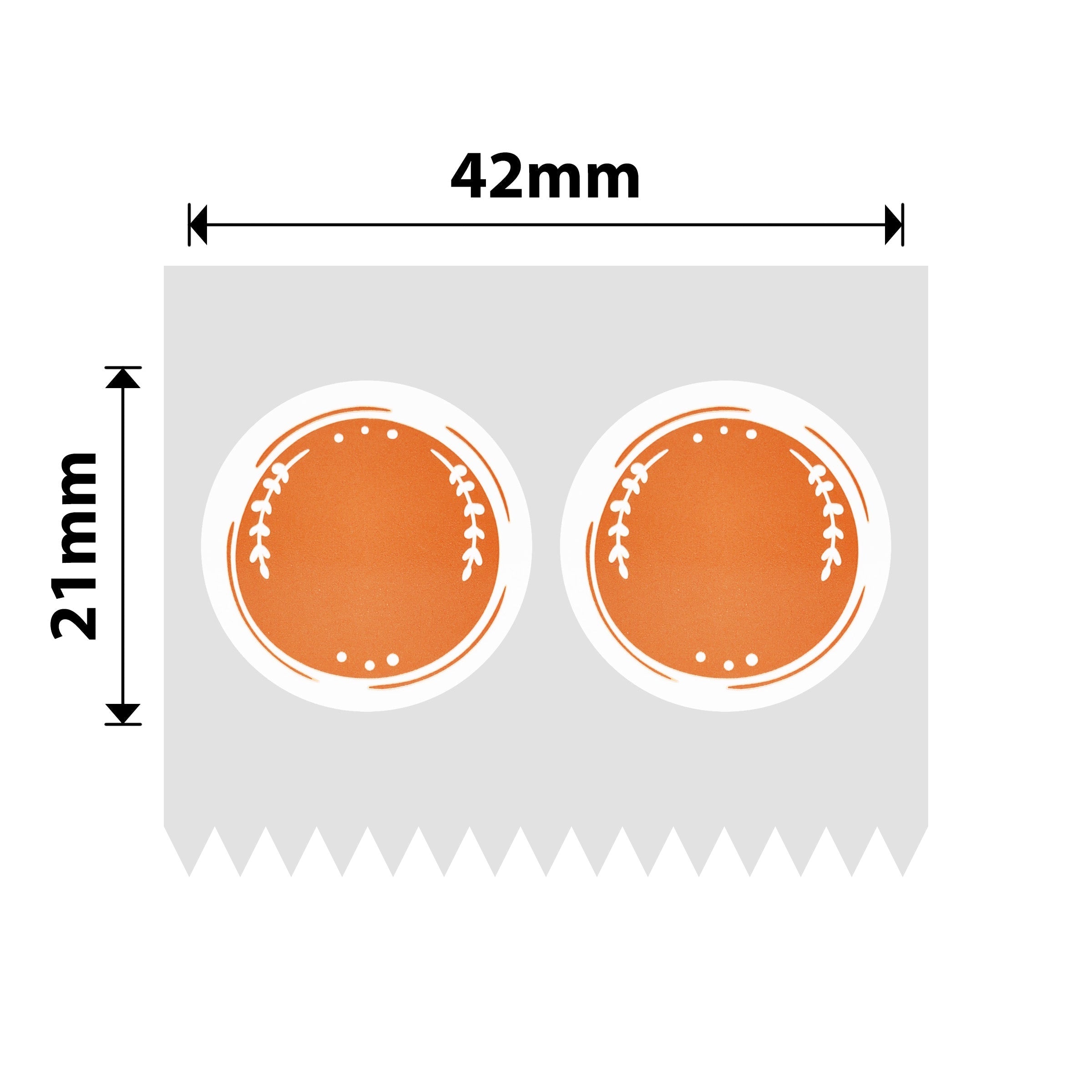 NB475 - Niimbot - B1 / B21 / B31 / B3S / B4 - 42x21mm - 310 Orange Round Labels