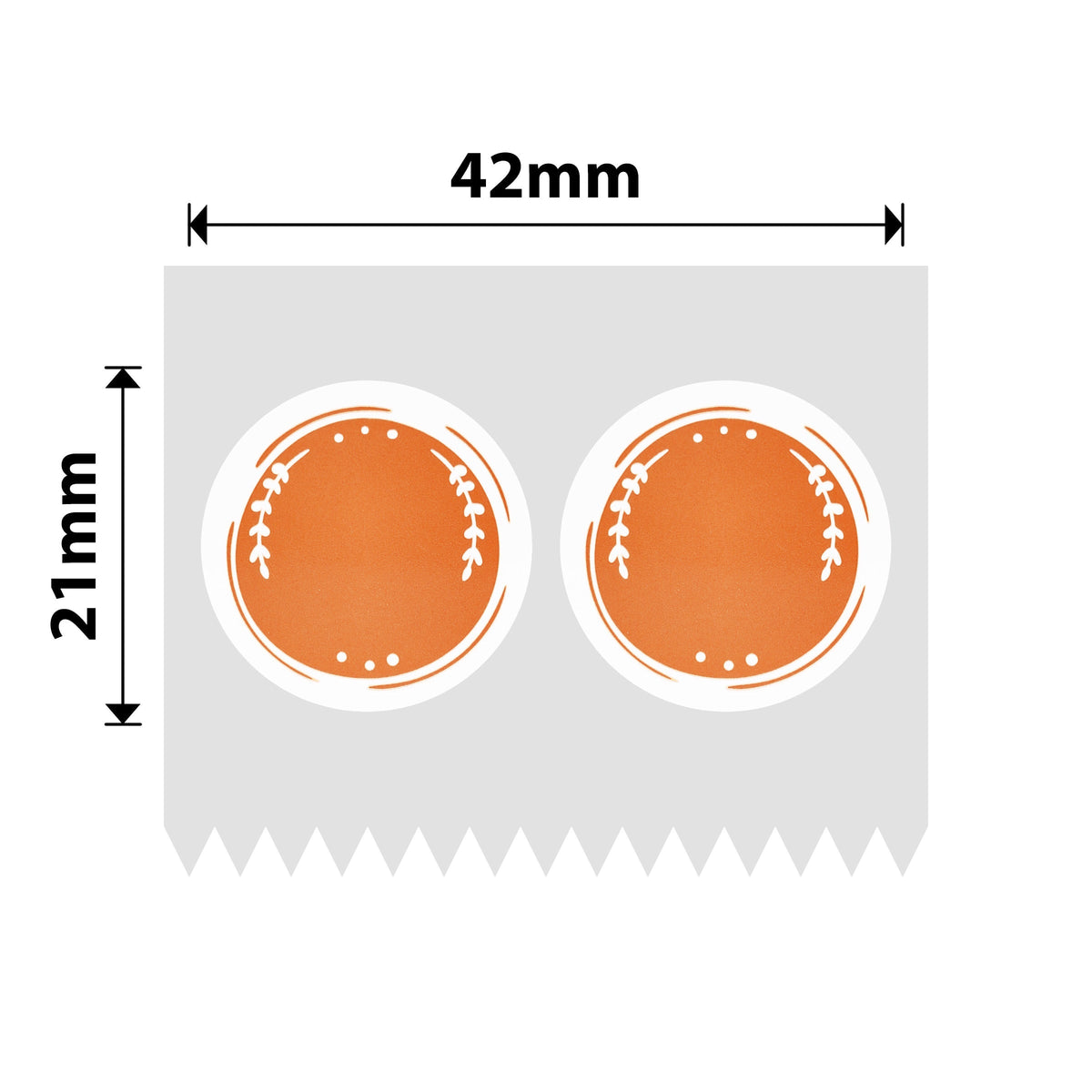 NIIMBOT - B Range - 42x21mm - Orange Round - 310 Labels