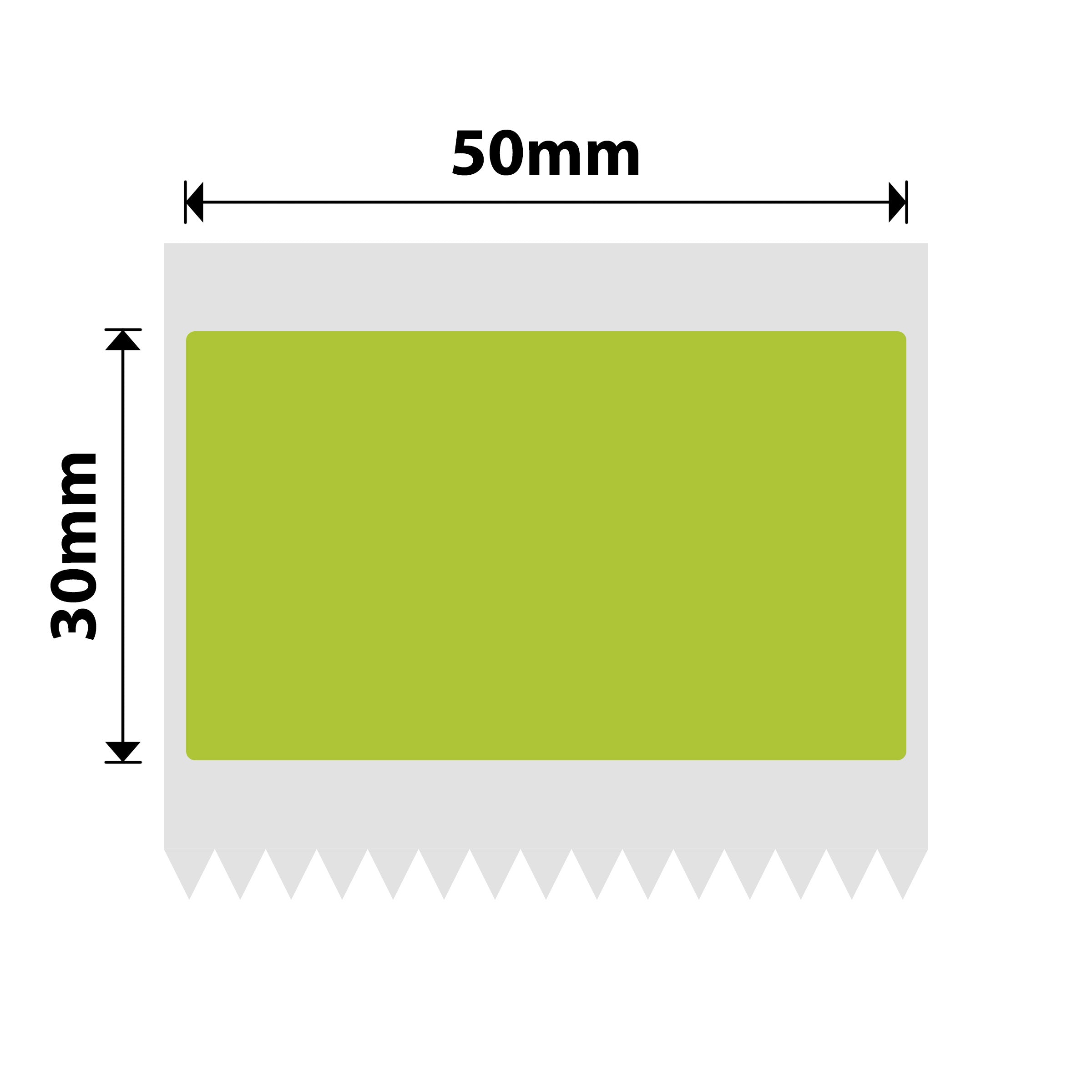 NB495 - NIIMBOT - B1 / B21 / B3S / B4 - T50X30MM - 230 THERMAL LABELS - FROZEN BEAN GREEN